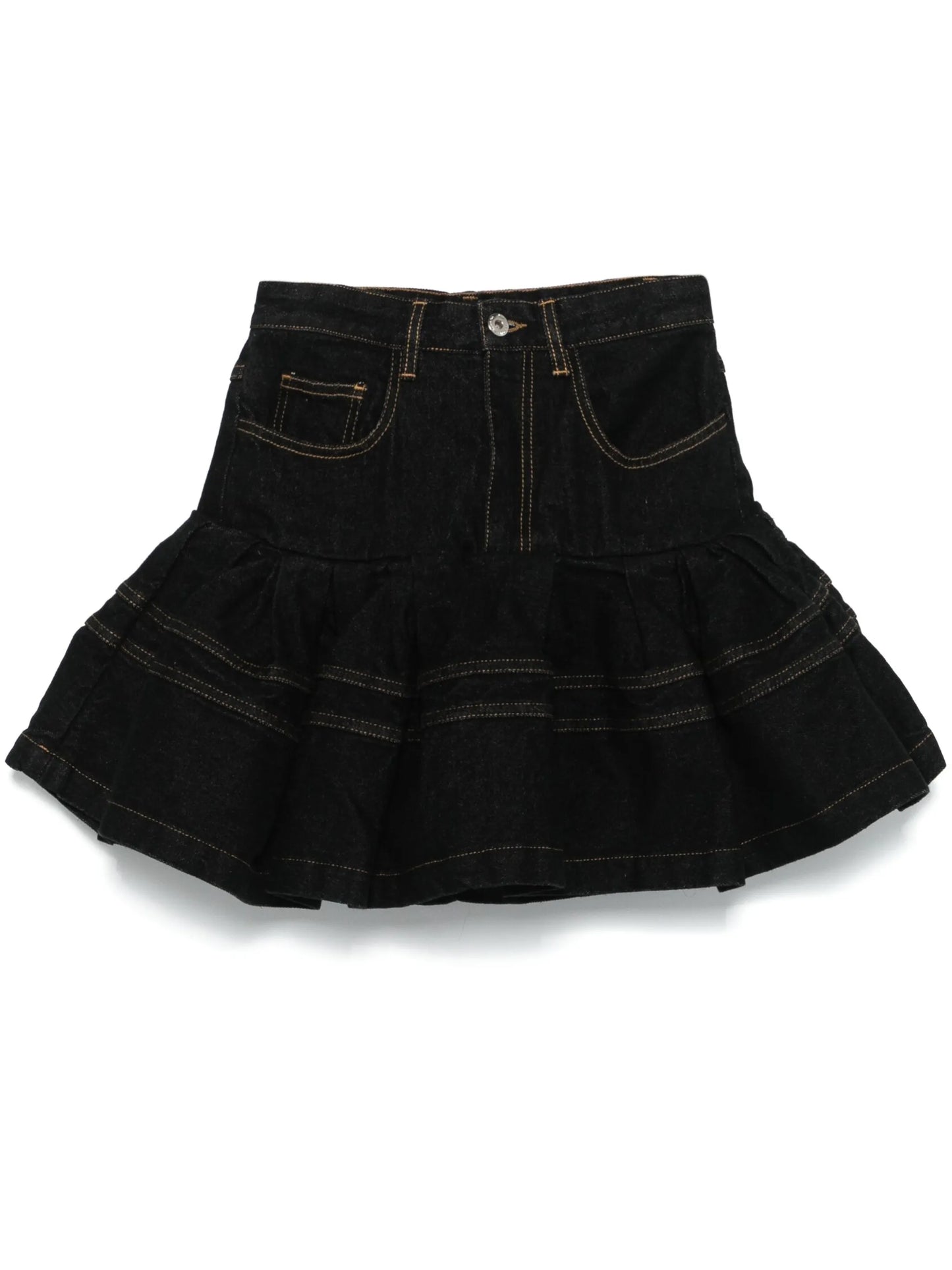 denim mini b skirt