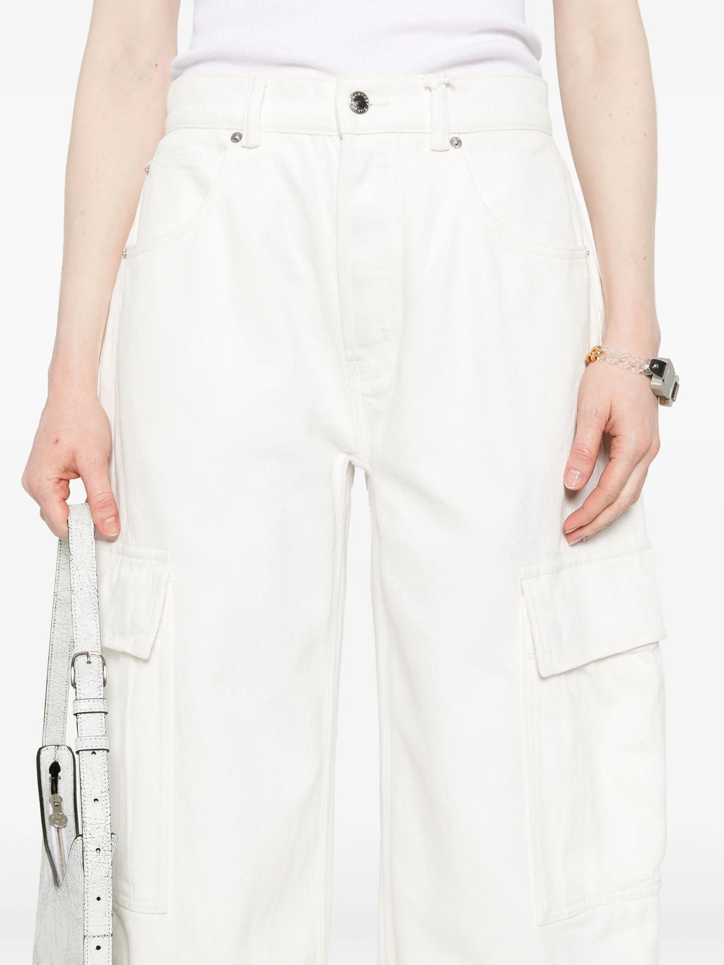 low-rise cargo jeans