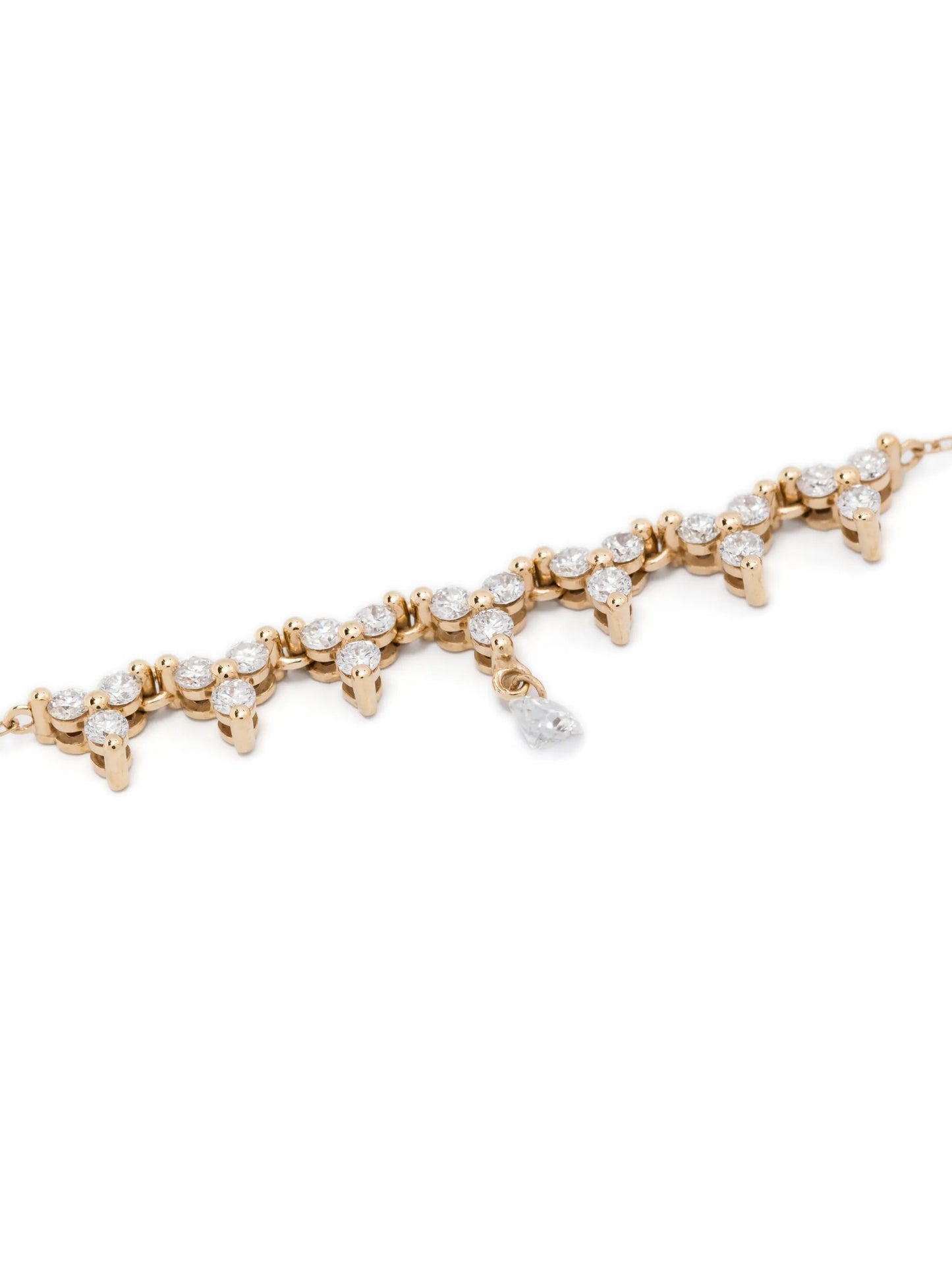 18kt yellow gold Triangle diamond tennis necklace