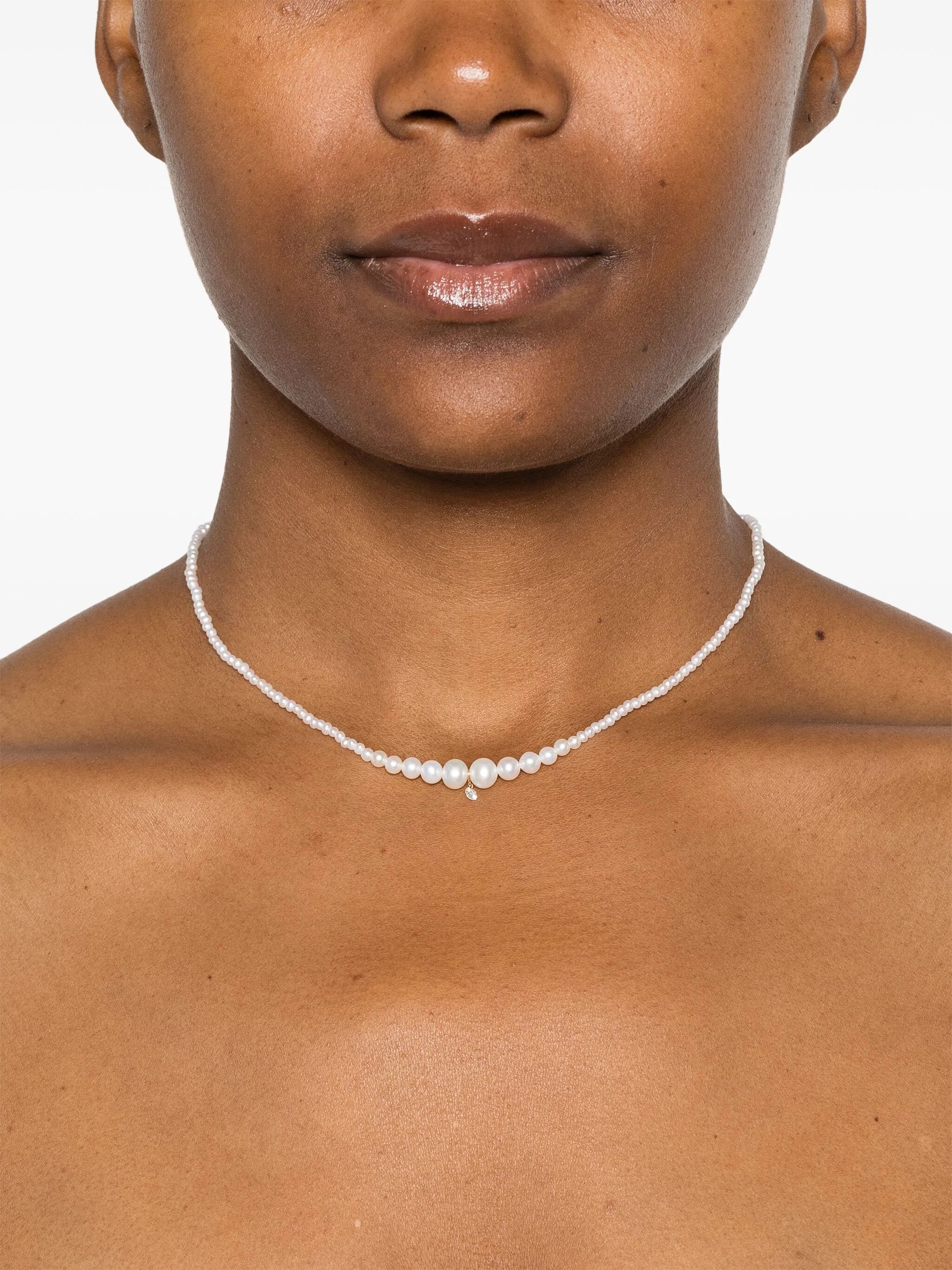 18kt yellow gold Aphrodite Gradient pearl necklace