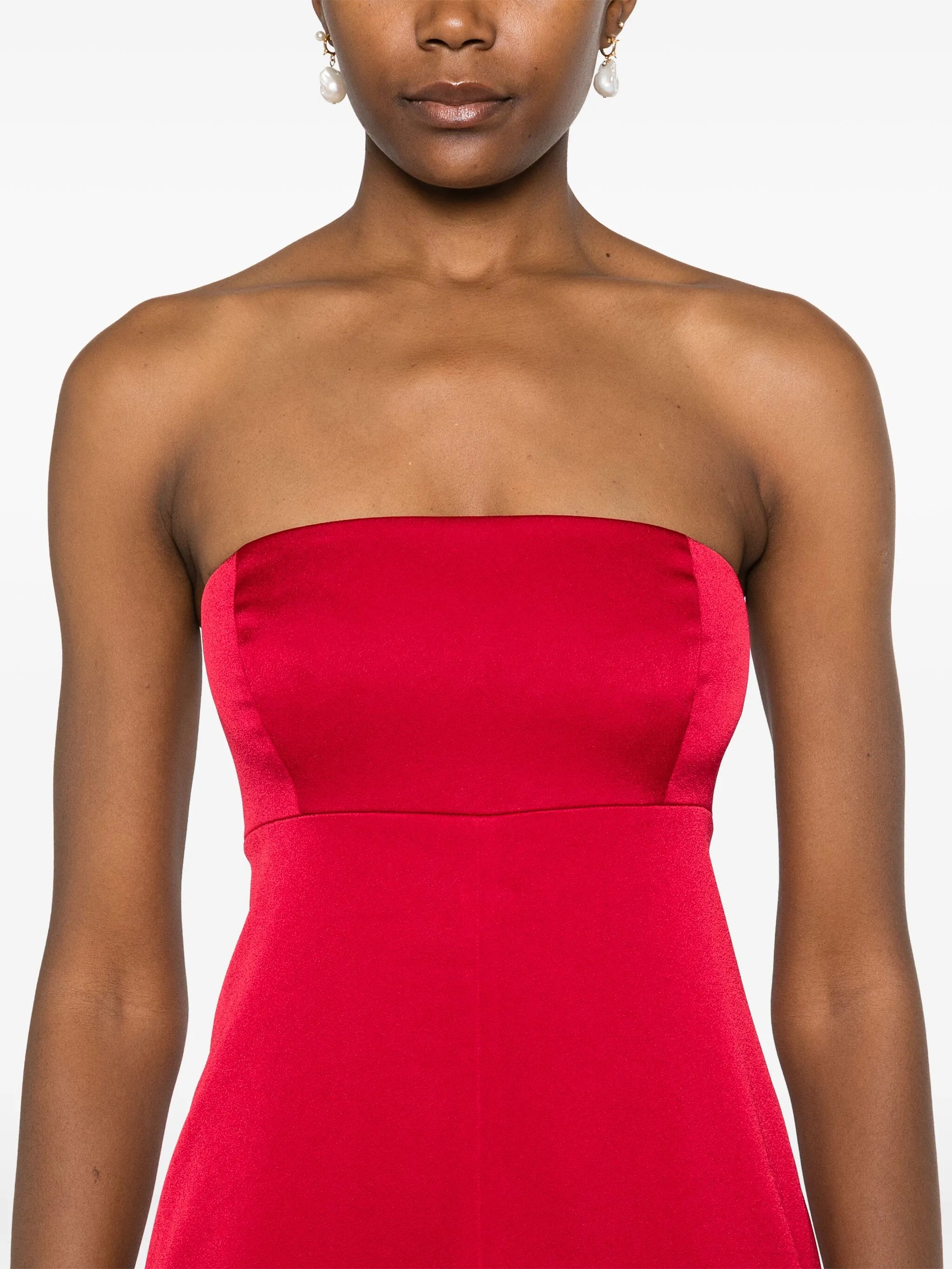 single-sleeve midi dress