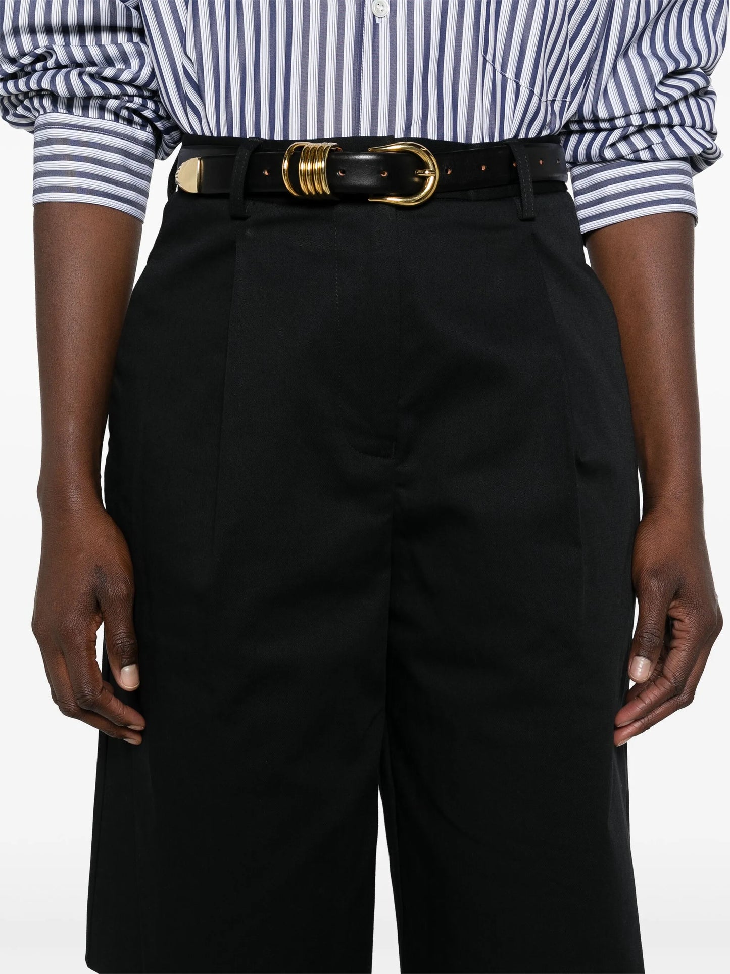high-waist chino shorts