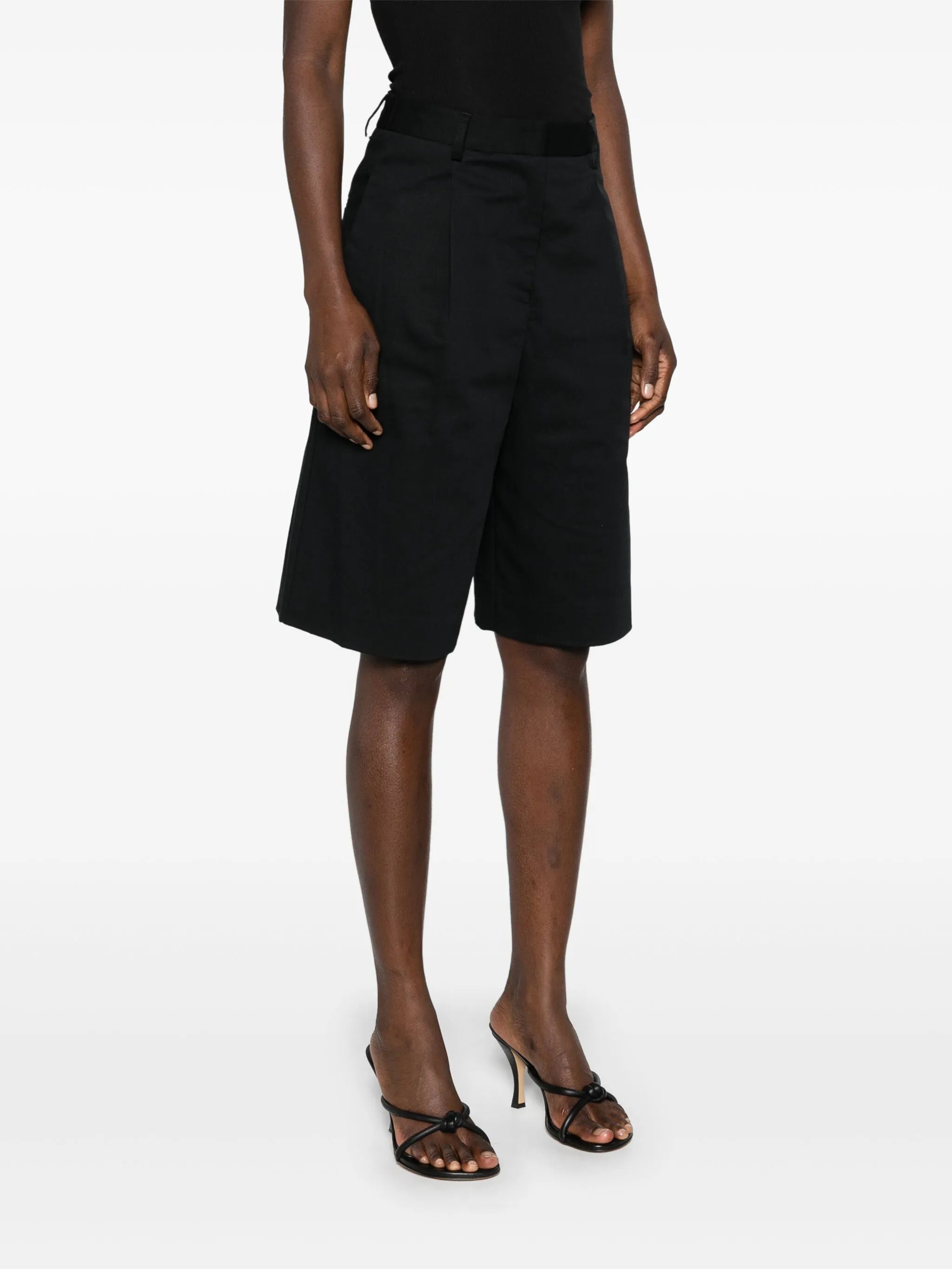 high-waist chino shorts