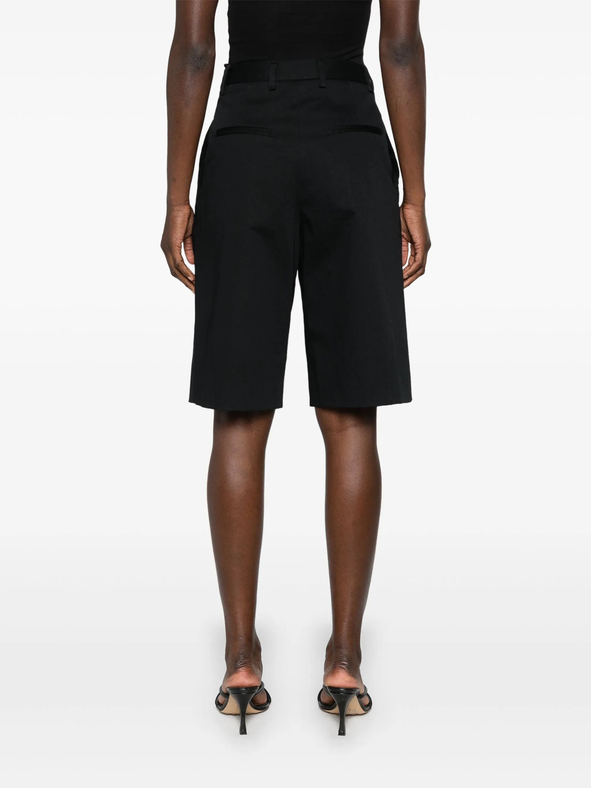 high-waist chino shorts