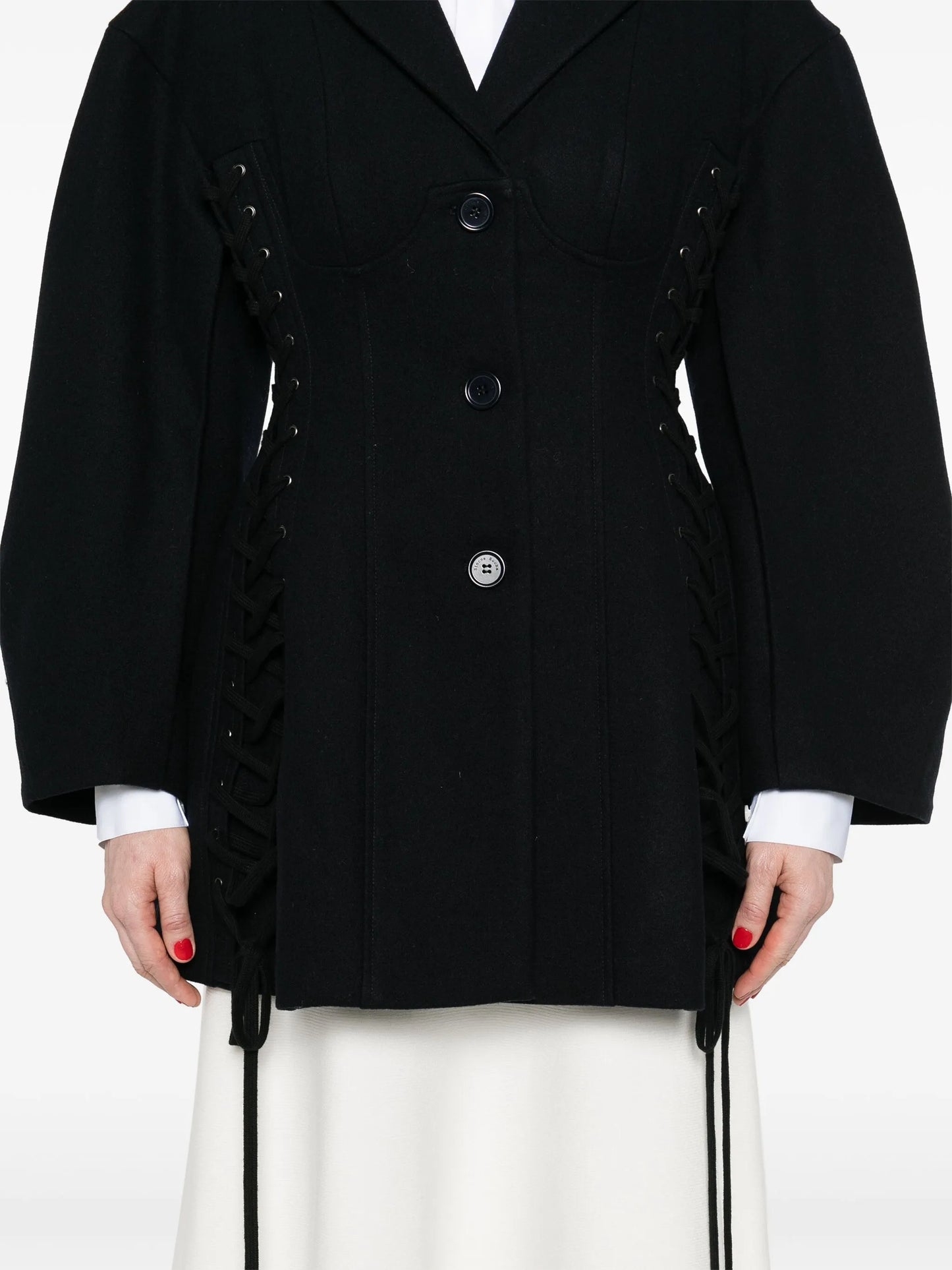 criss-cross straps jacket