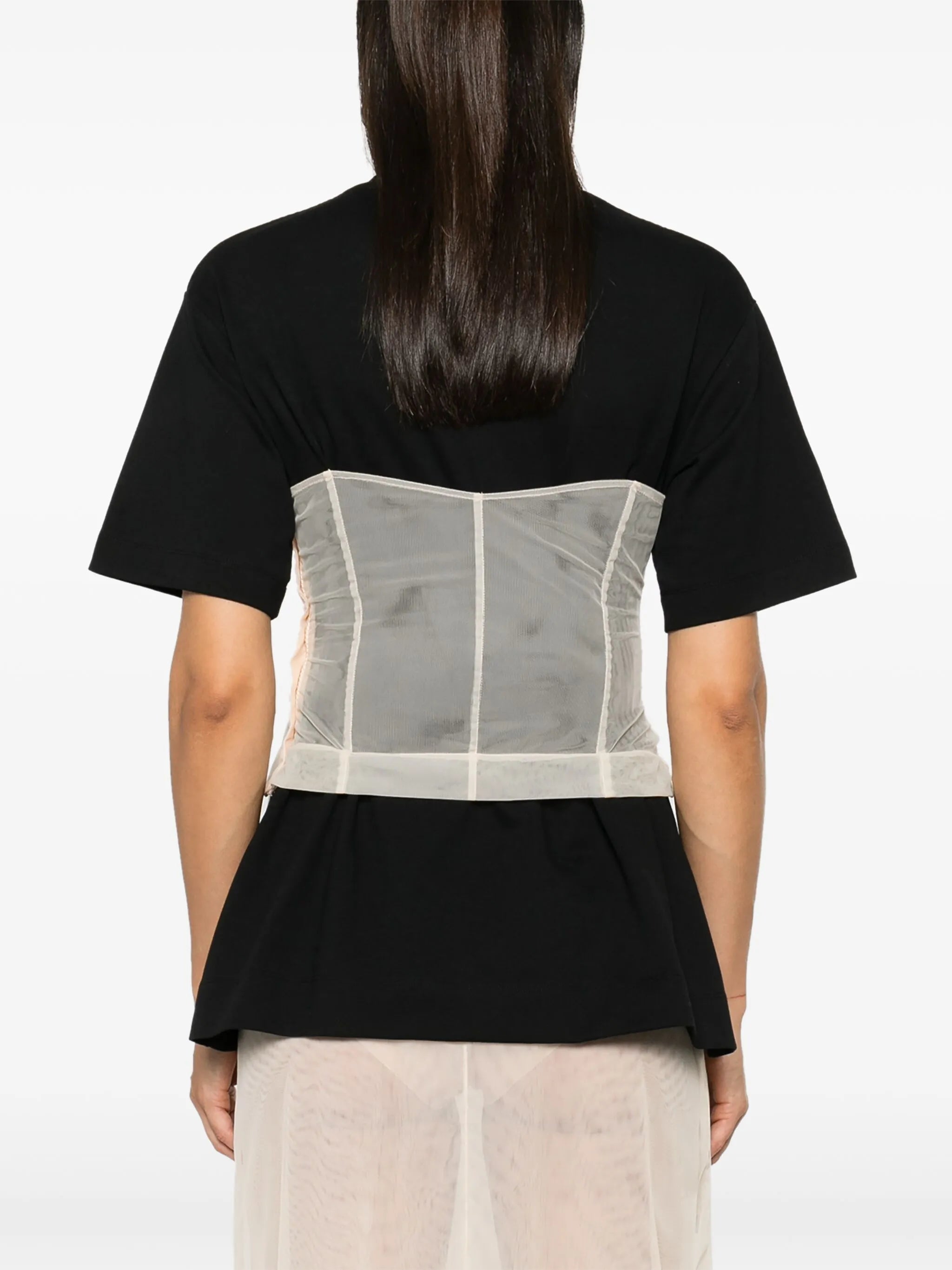 corset-insert short-sleeve T-shirt