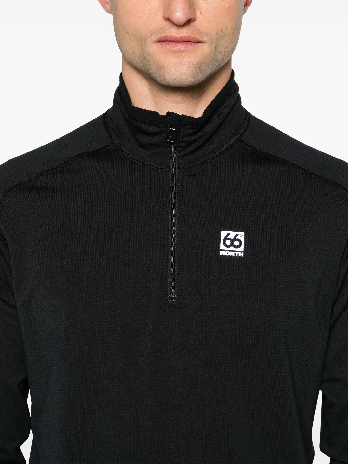 Grettir zipped performance T-shirt