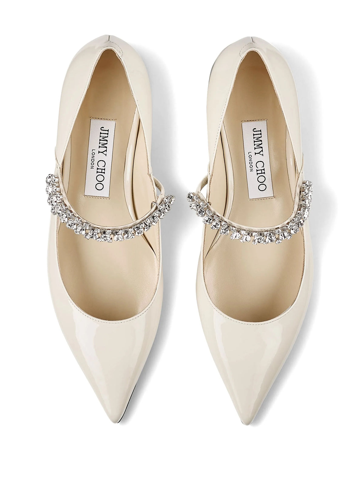 Bing crystal-strap flat pumps