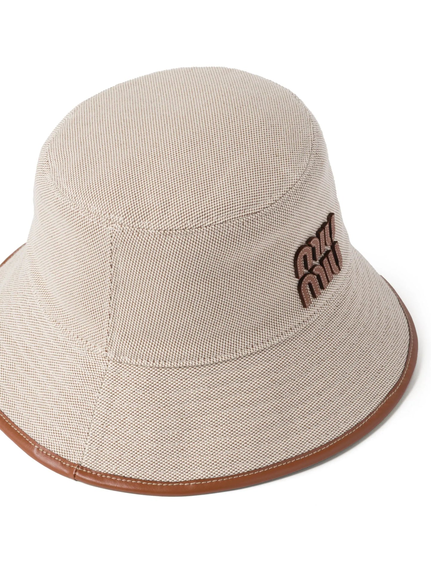 logo-patch canvas bucket hat
