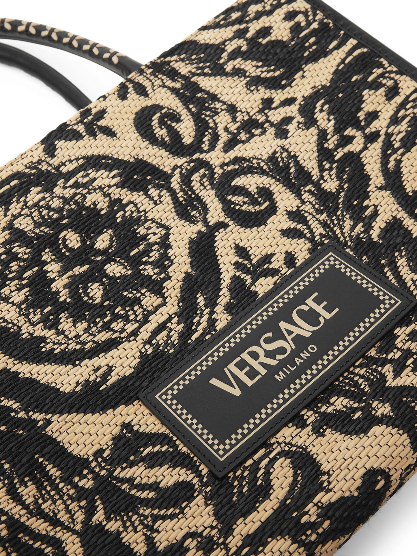 medium Barocco Athena raffia tote bag
