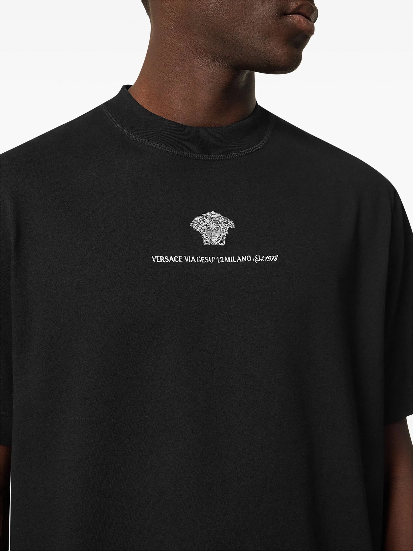 Medusa Milano embroidered T-shirt