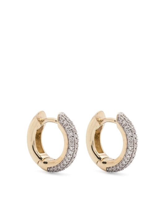 9kt yellow gold Quotidian diamond earrings