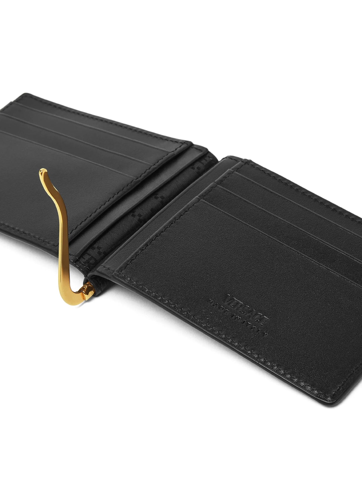 Medusa Biggie leather clip wallet