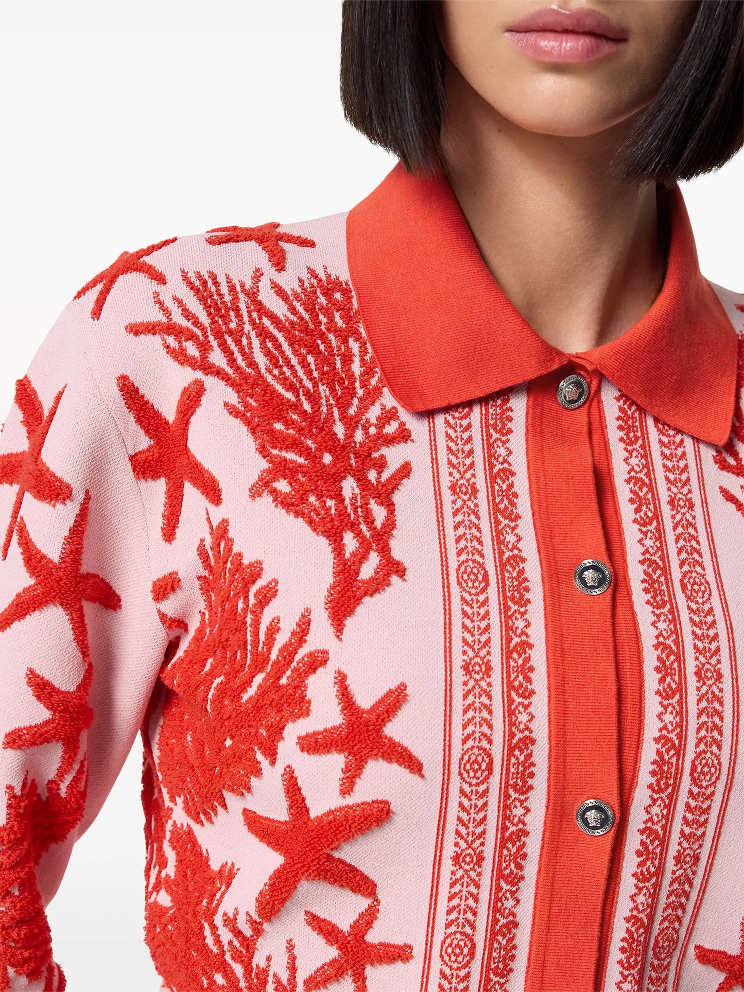 Barocco Sea polo cardigan
