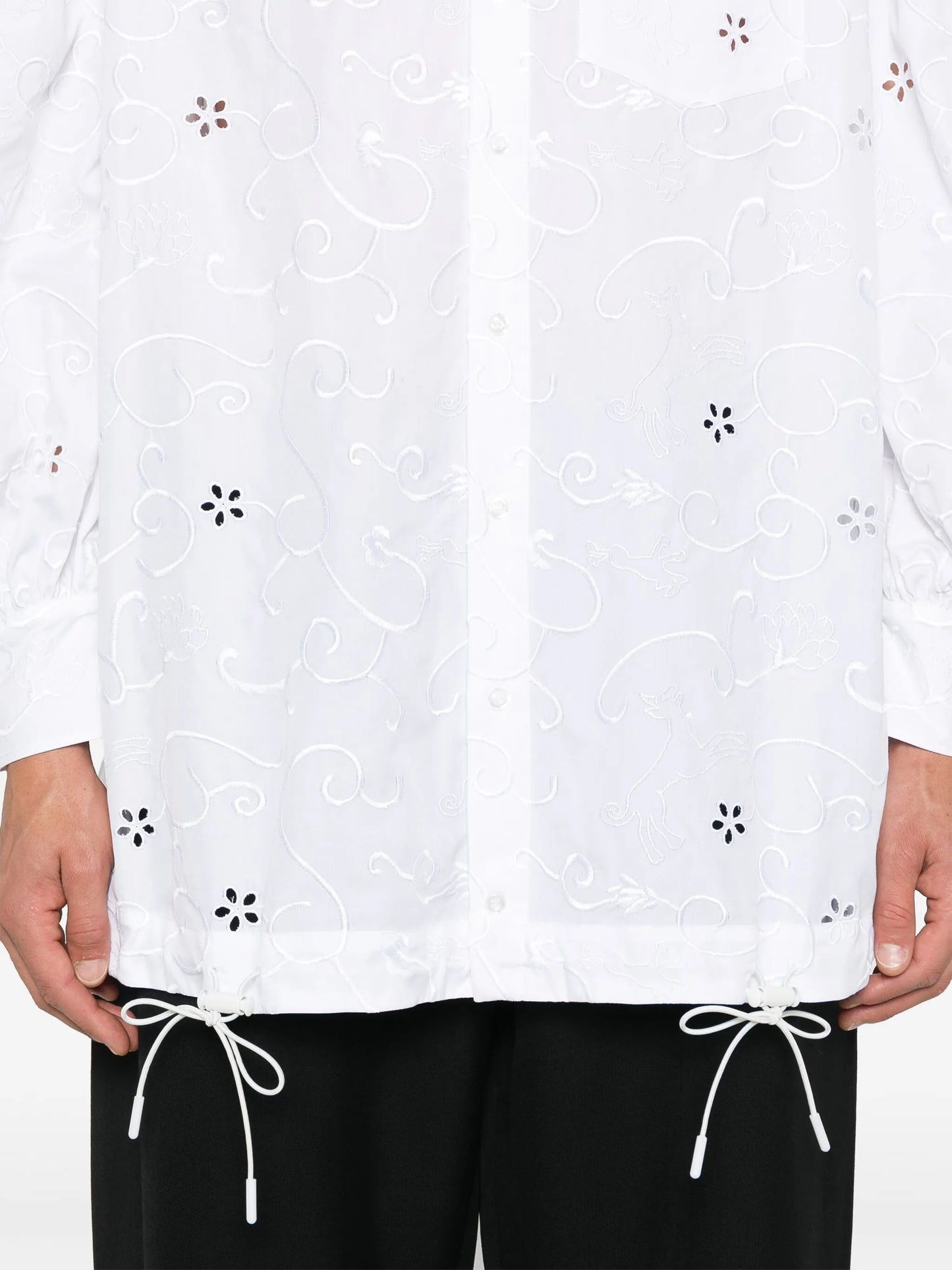 broderie-anglaise shirt
