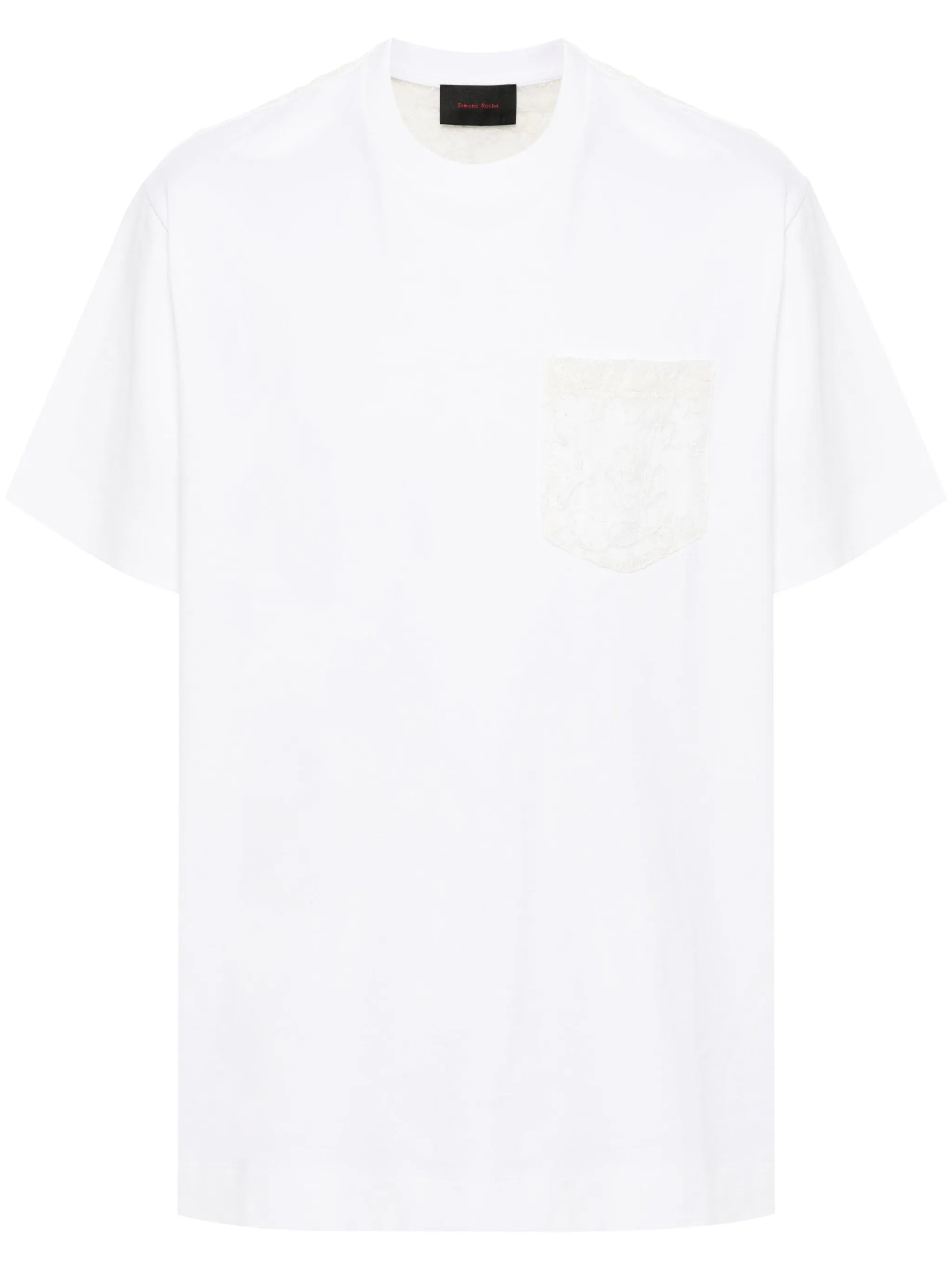 sheer lace-panel T-shirt