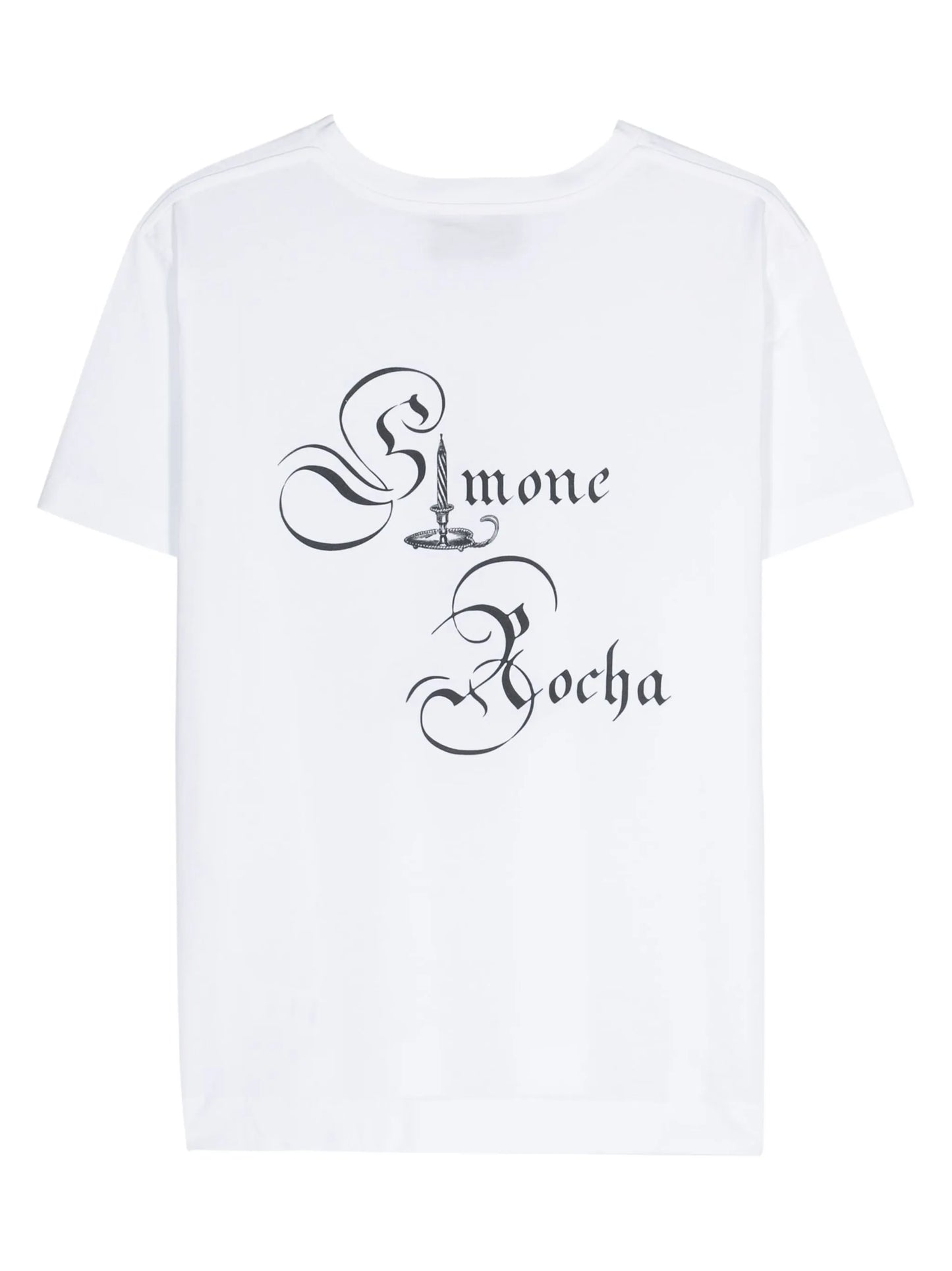 candle-print cotton T-shirt