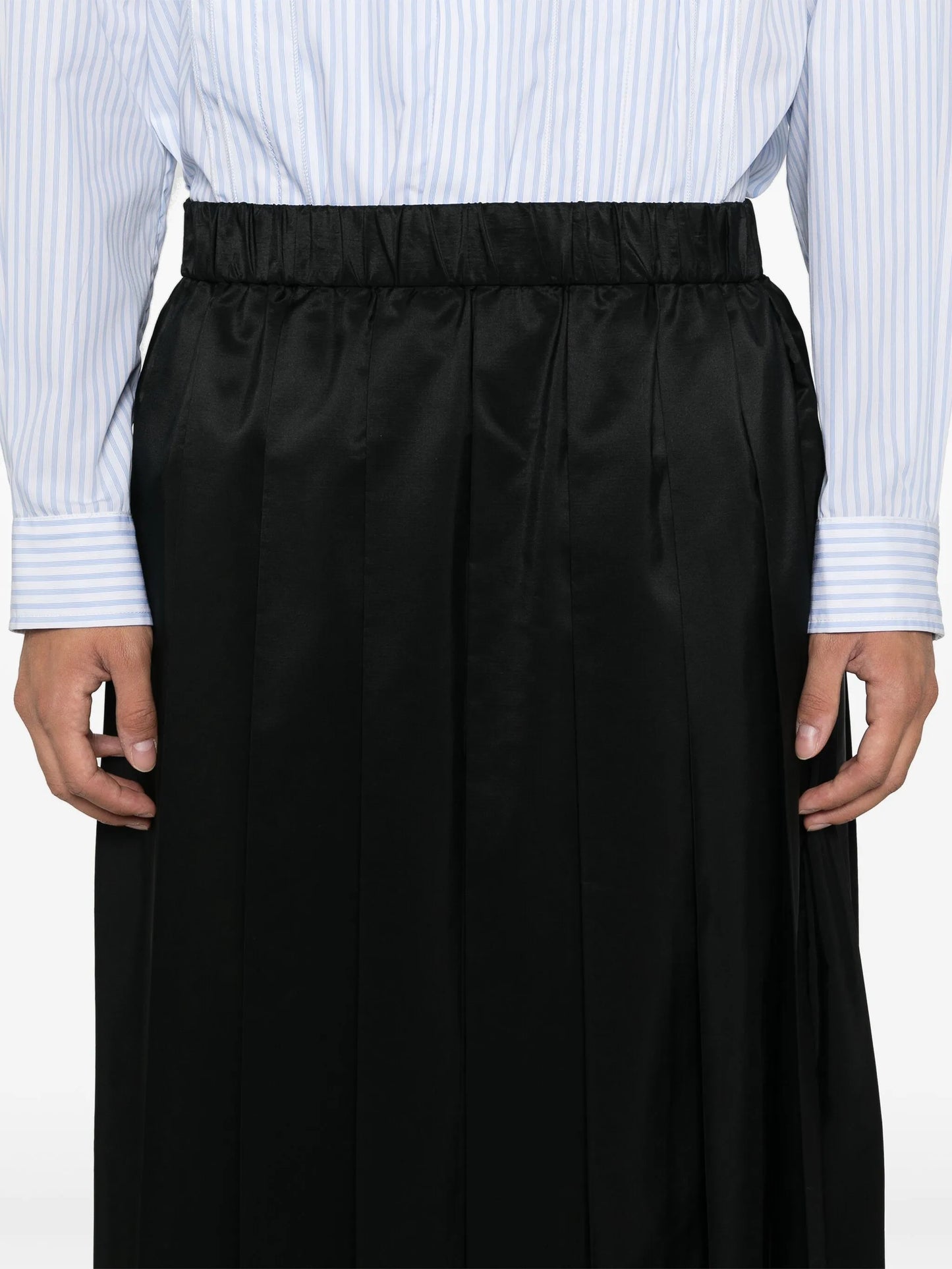 pleated elasticated waist skirt