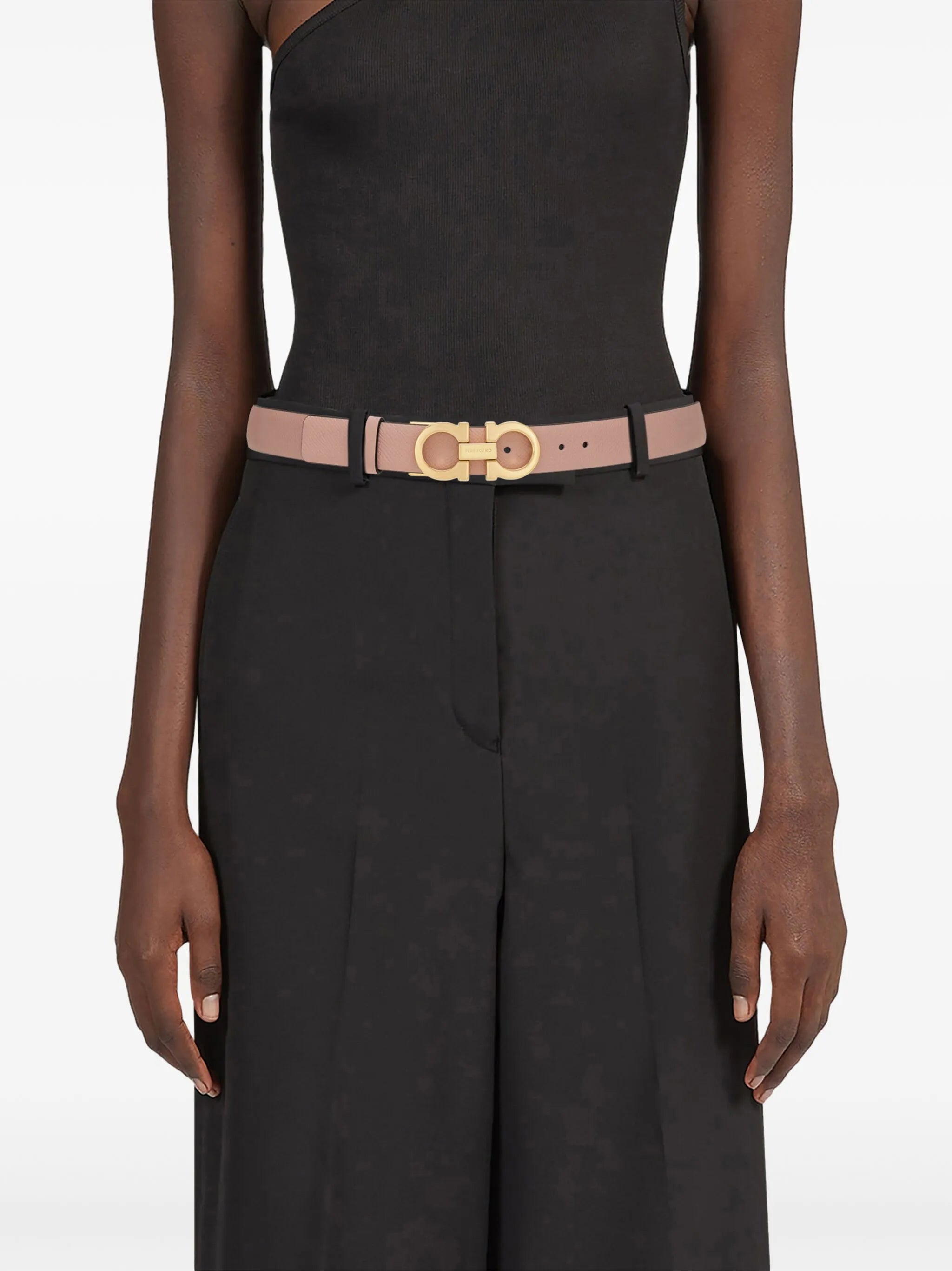 Gancini reversible leather belt