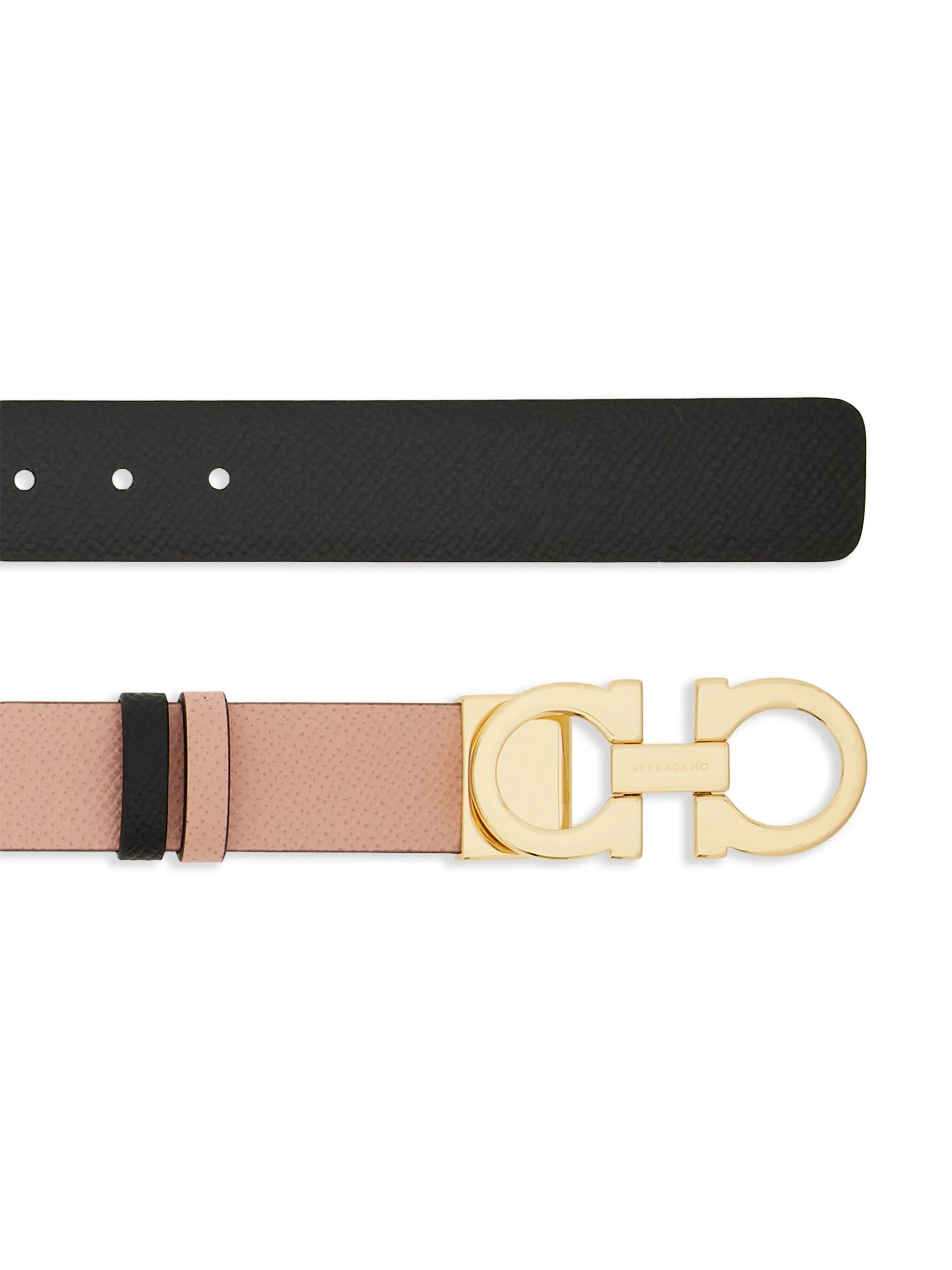 Gancini reversible leather belt