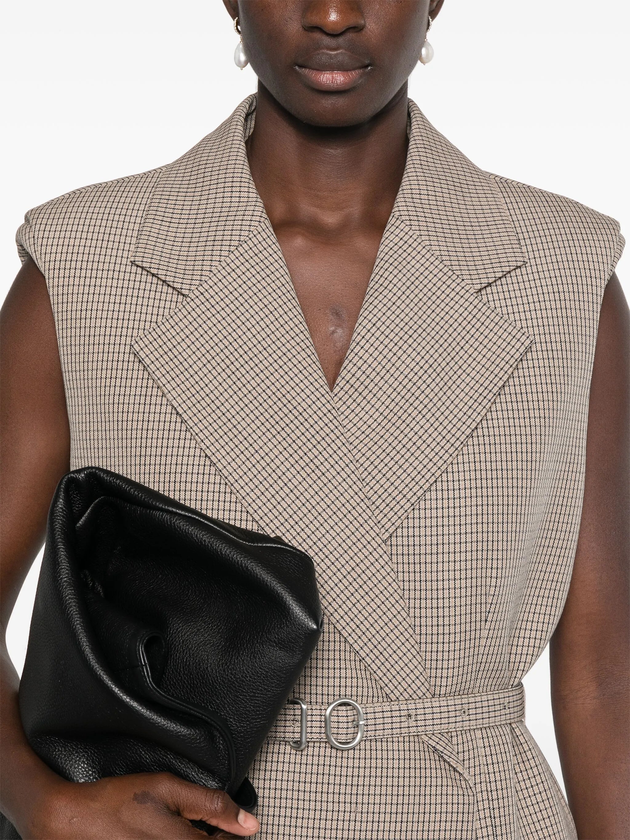 checked vest