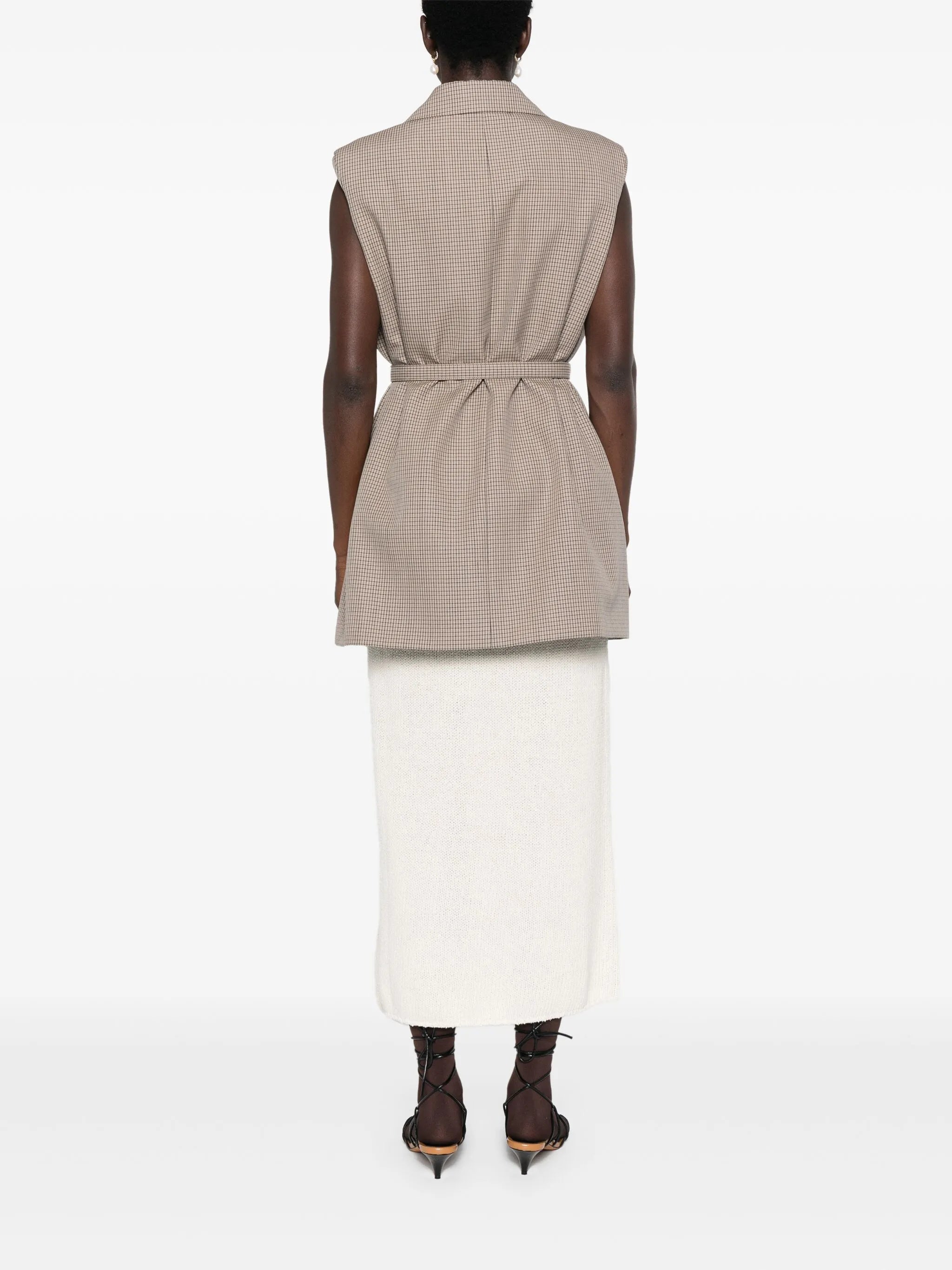 checked vest