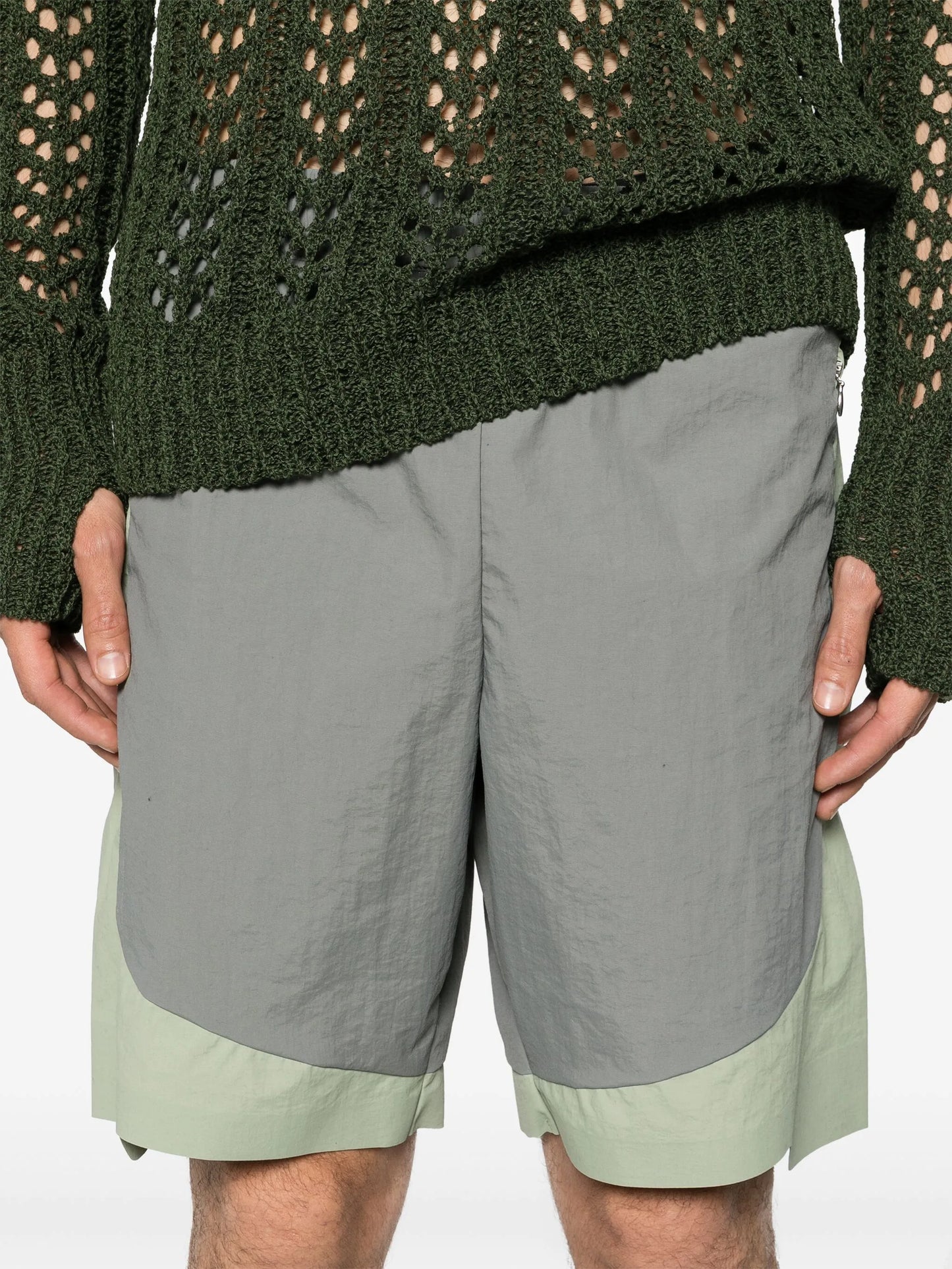 drawstring track shorts