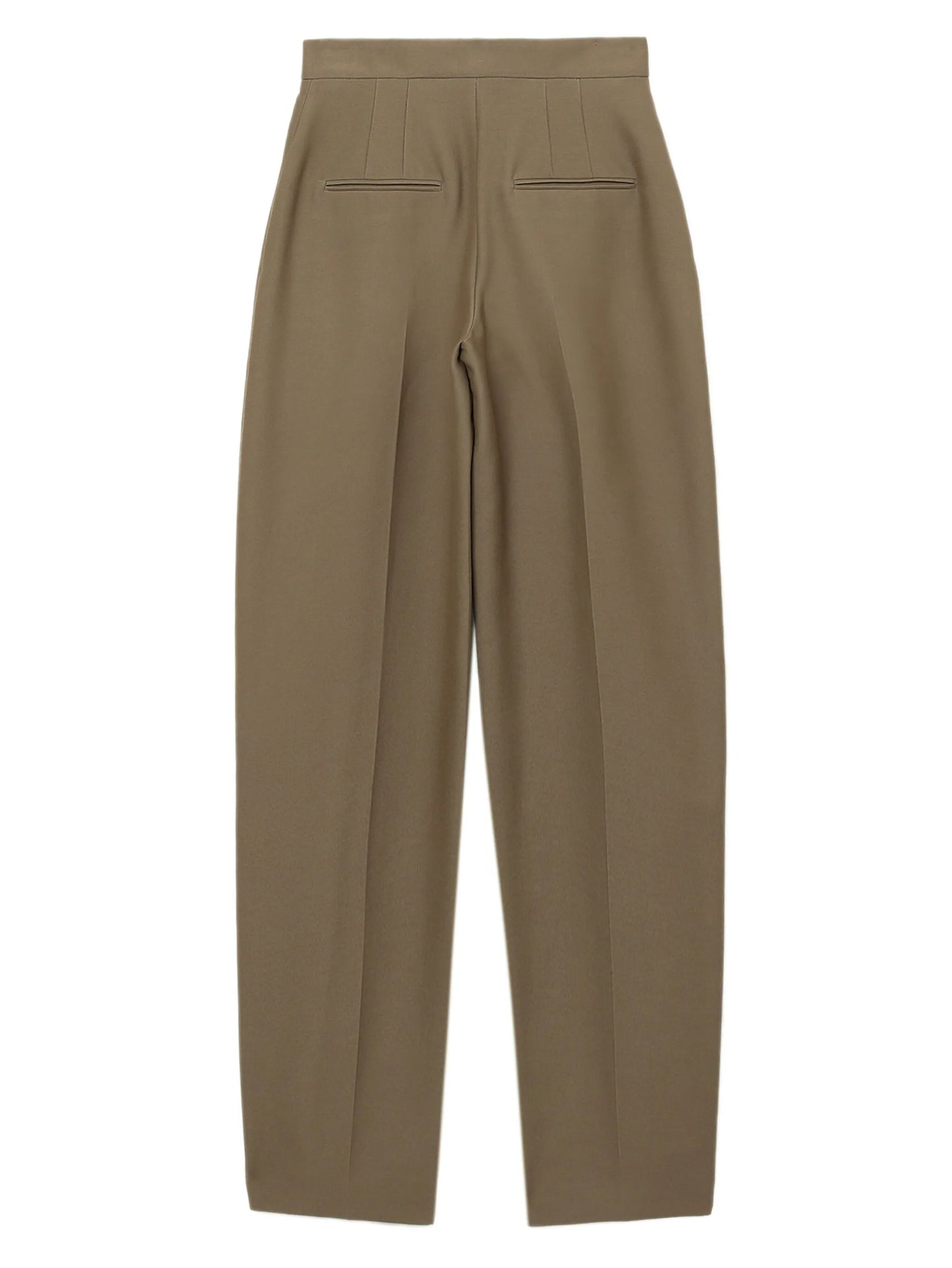 pleat-detail tapered trousers