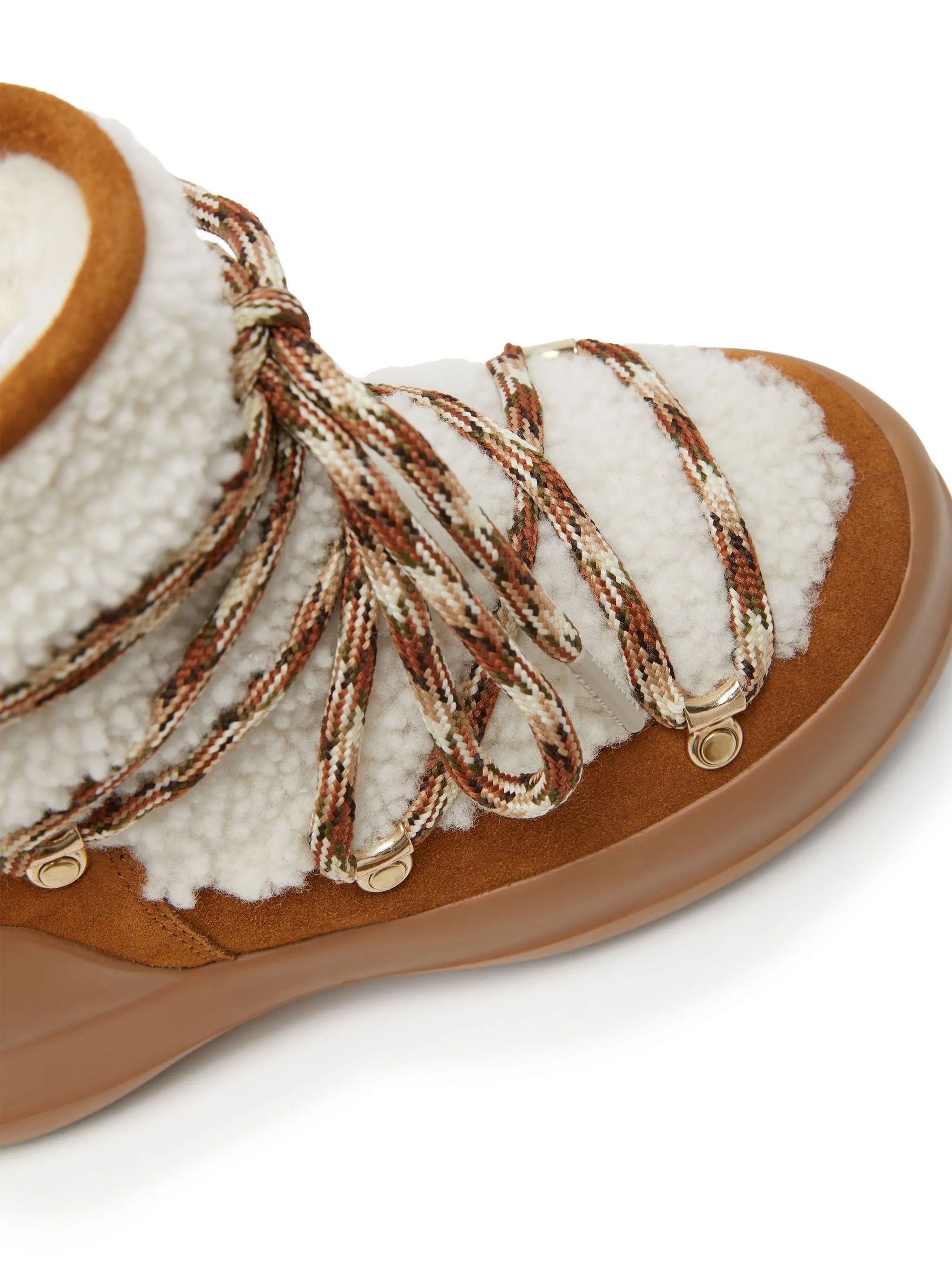 Luna shearling lace-up boots