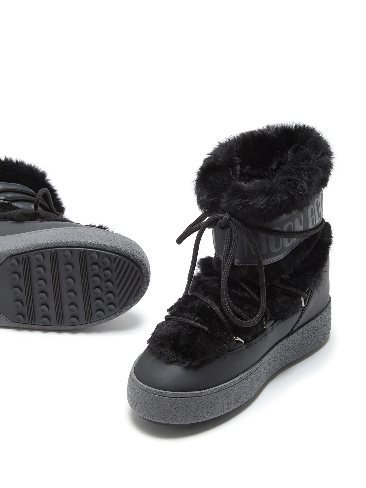 Ltrack low faux-fur boots