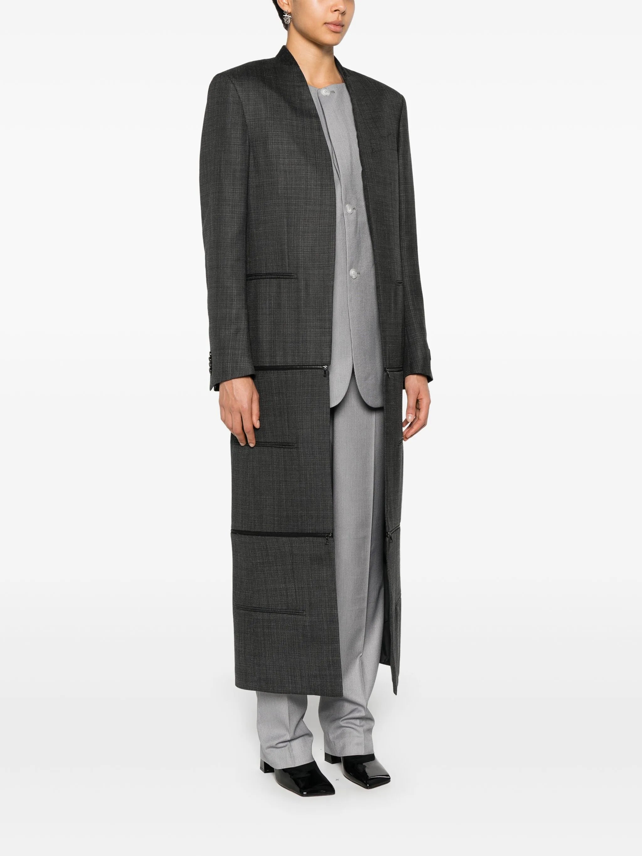 x Zegna Transformer collarless coat