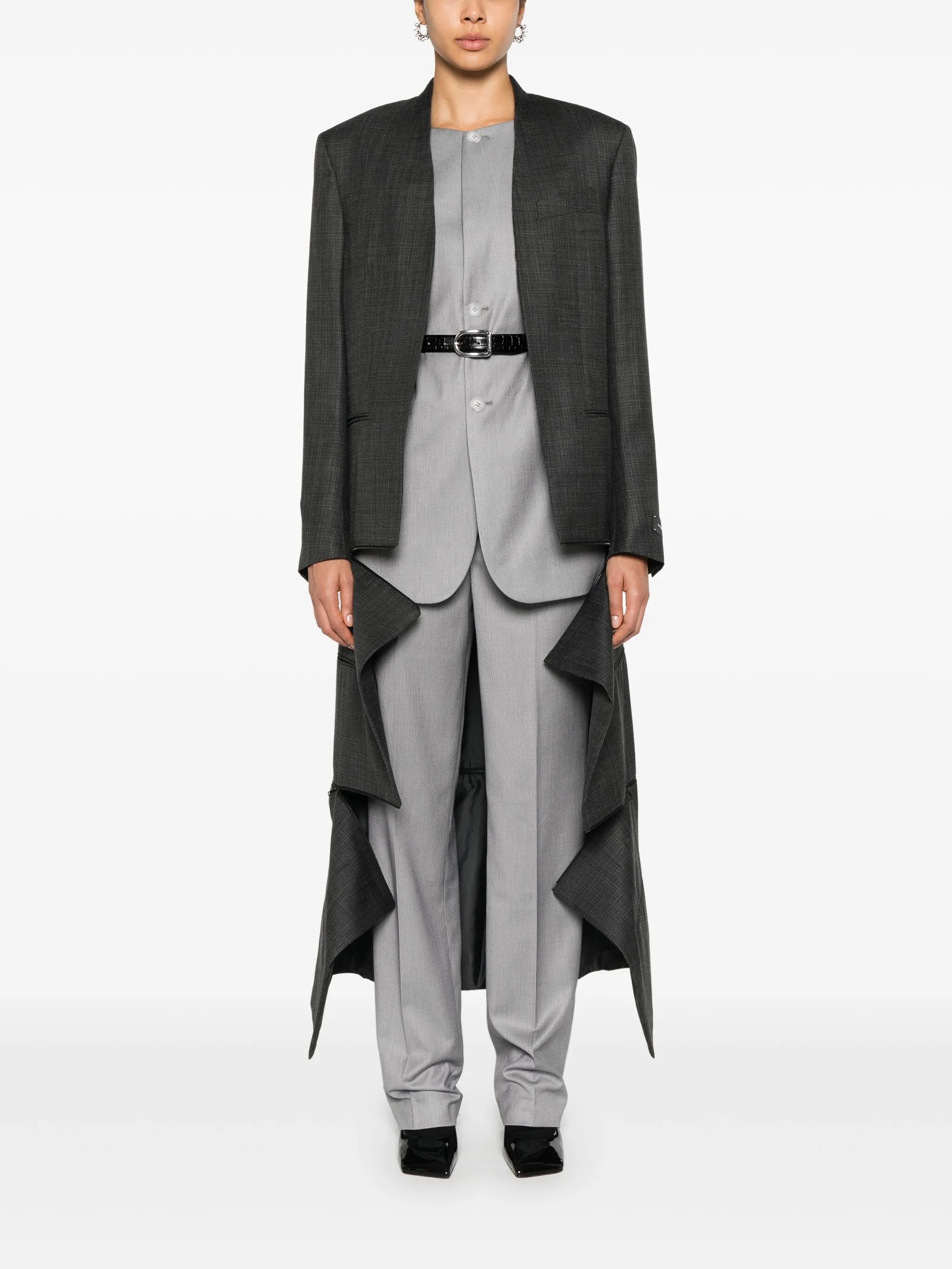 x Zegna Transformer collarless coat