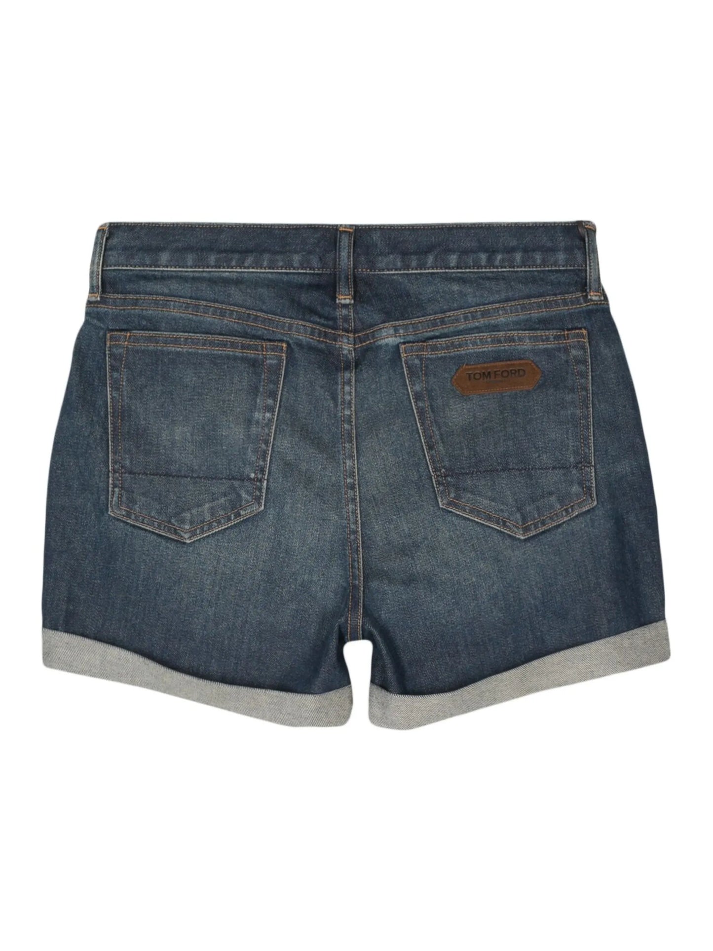 logo-patch denim shorts
