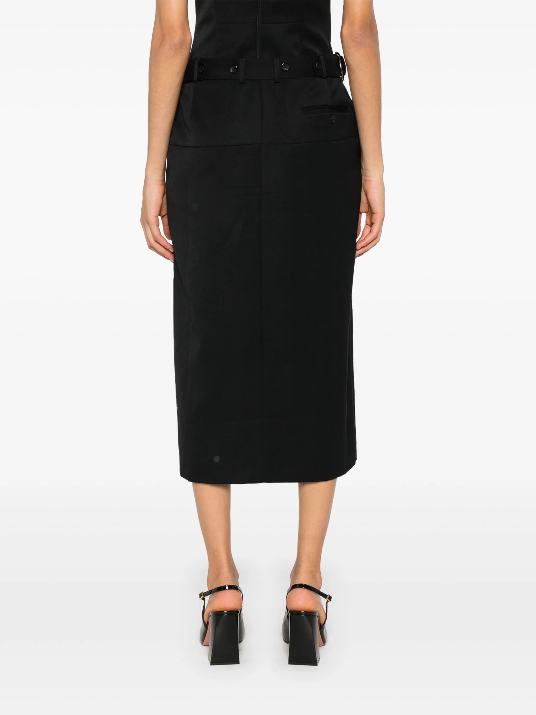 waist-tabs pencil skirt