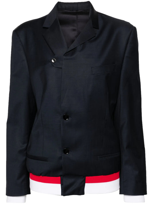 x Fila notched-lapels bomber-blazer