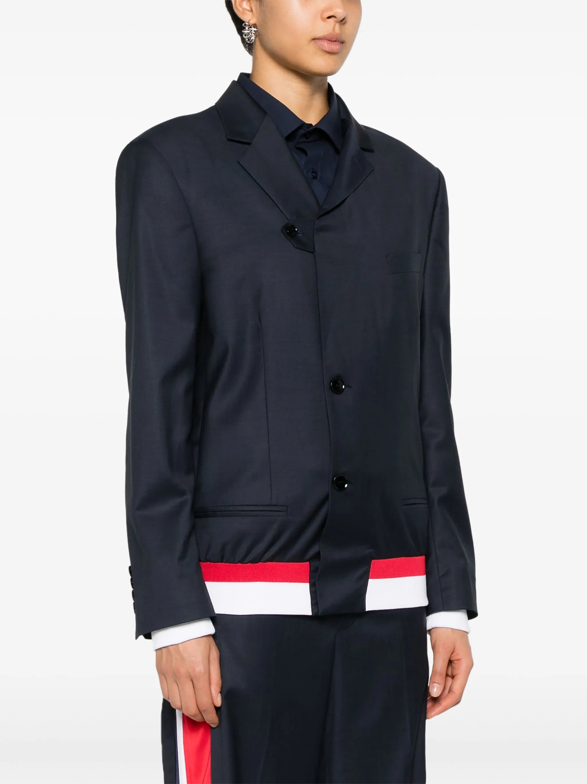 x Fila notched-lapels bomber-blazer