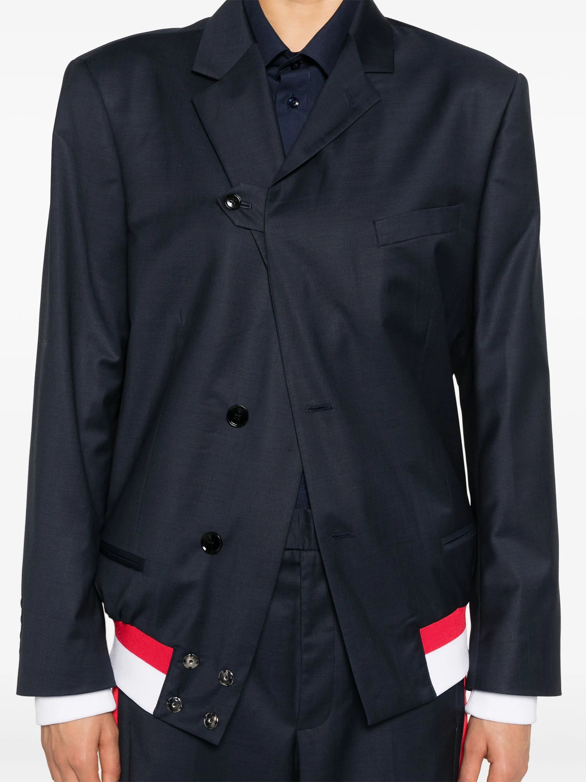 x Fila notched-lapels bomber-blazer