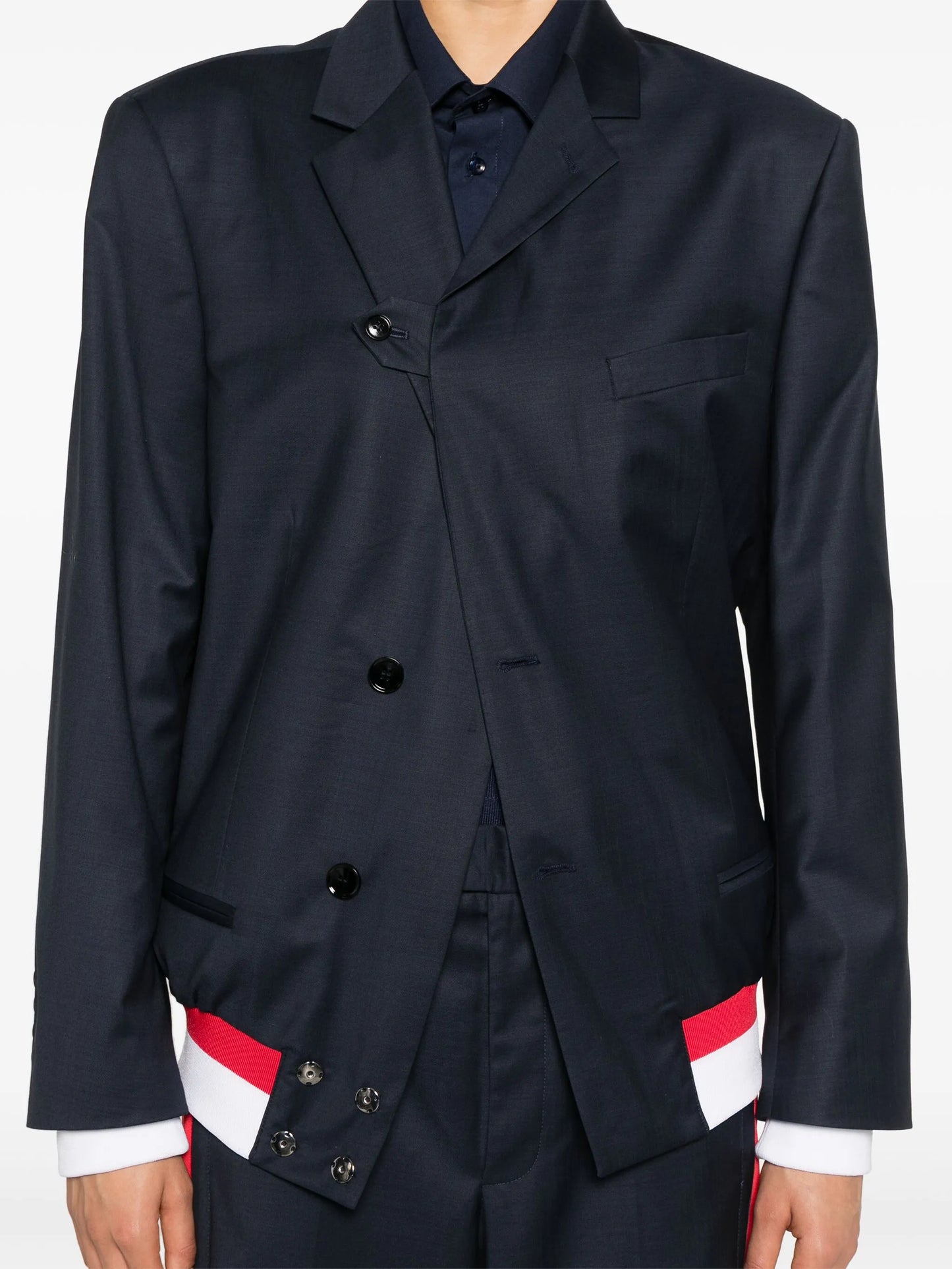 x Fila notched-lapels bomber-blazer