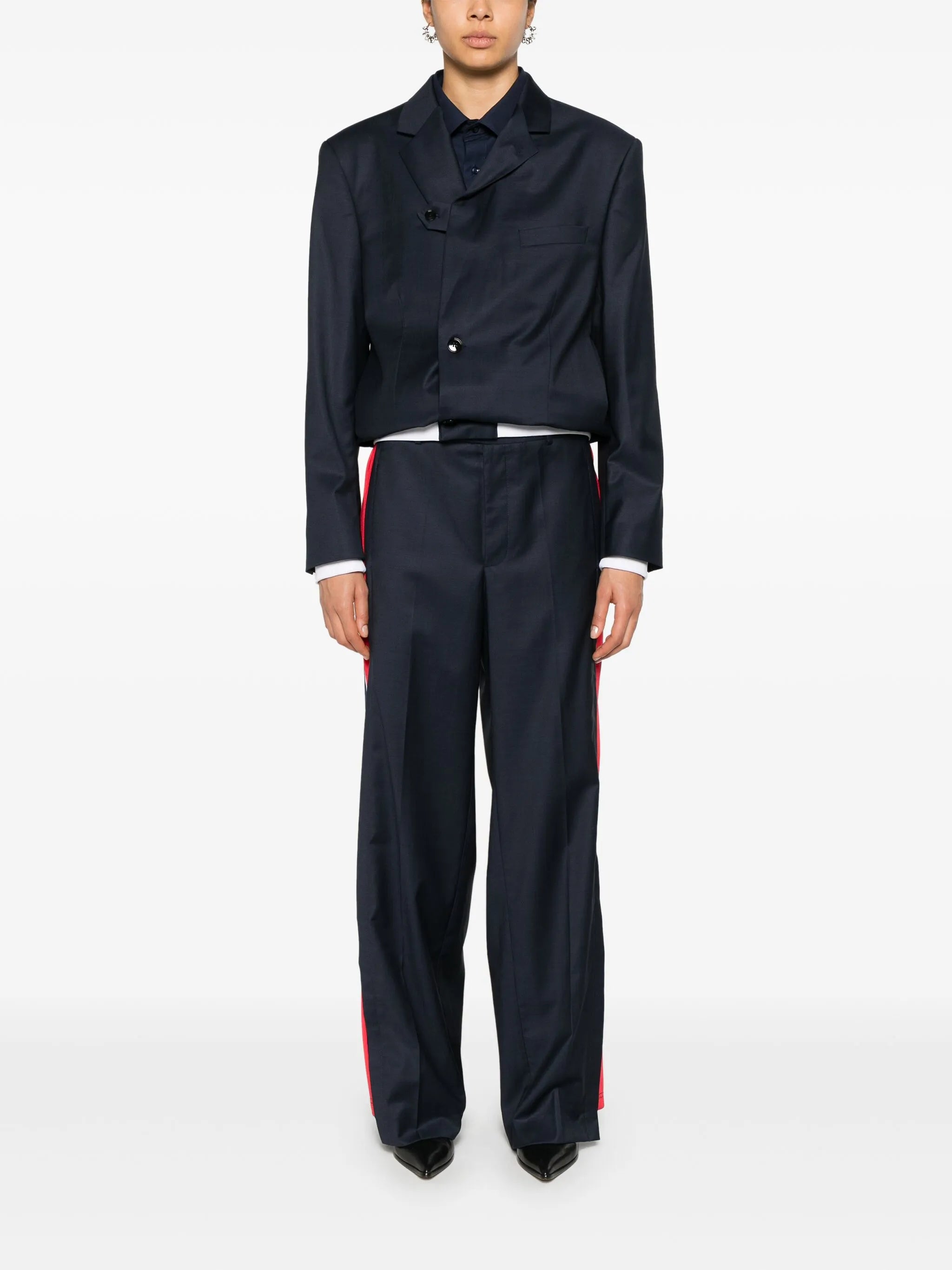 x Fila notched-lapels bomber-blazer