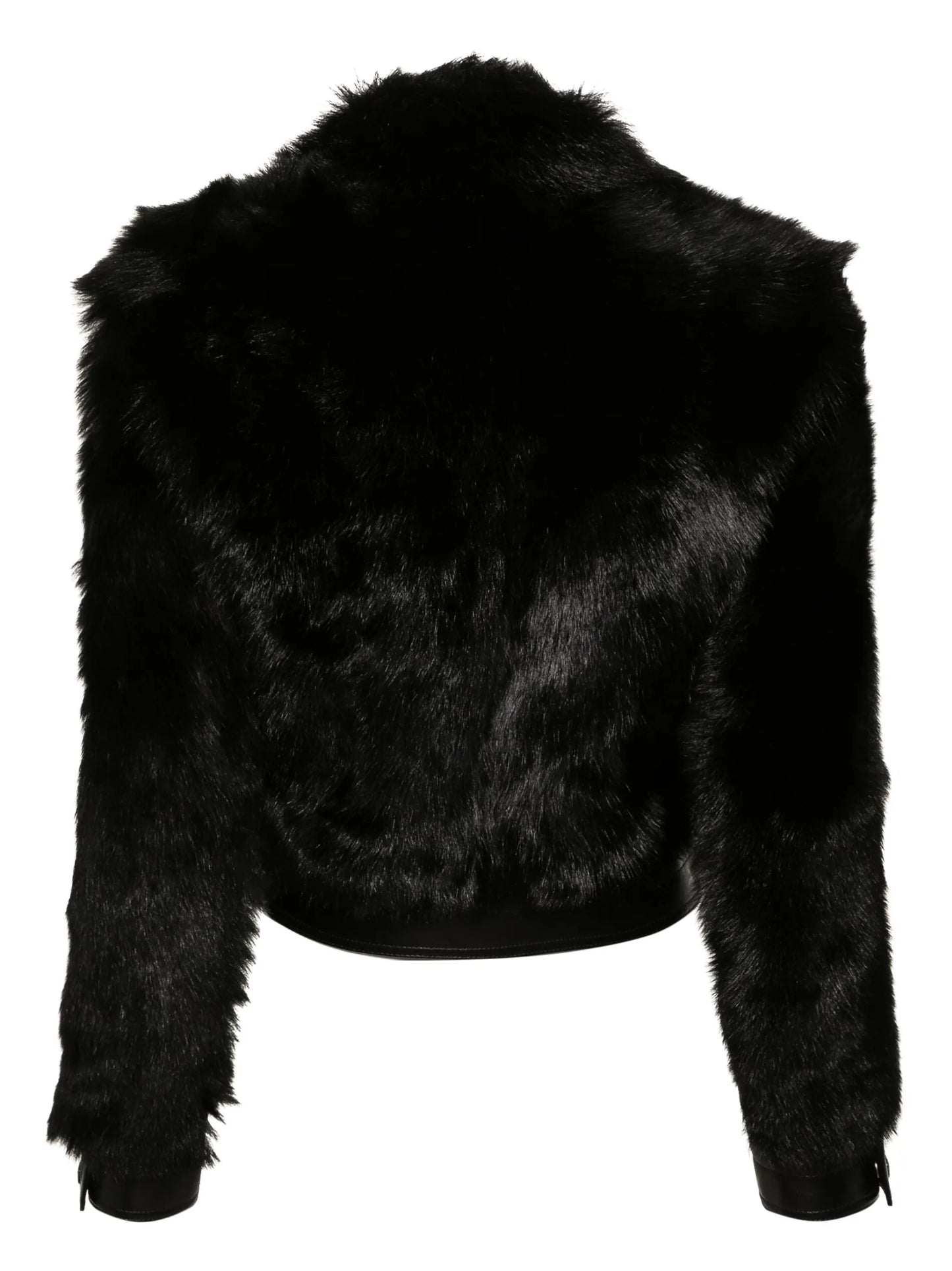 spread-collar shearling jacket