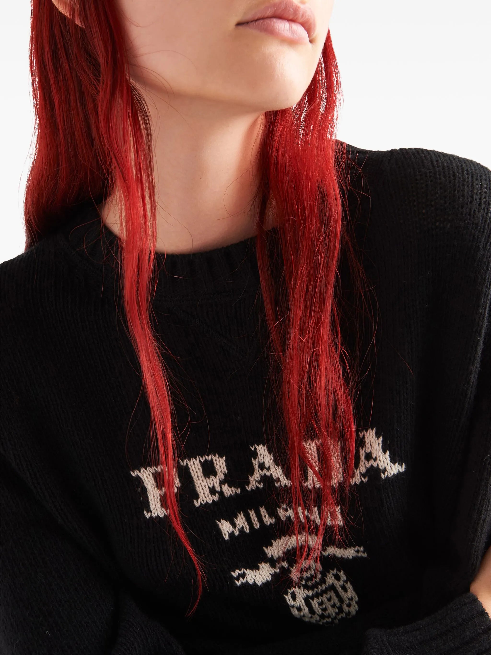 logo-intarsia wool-cashmere jumper