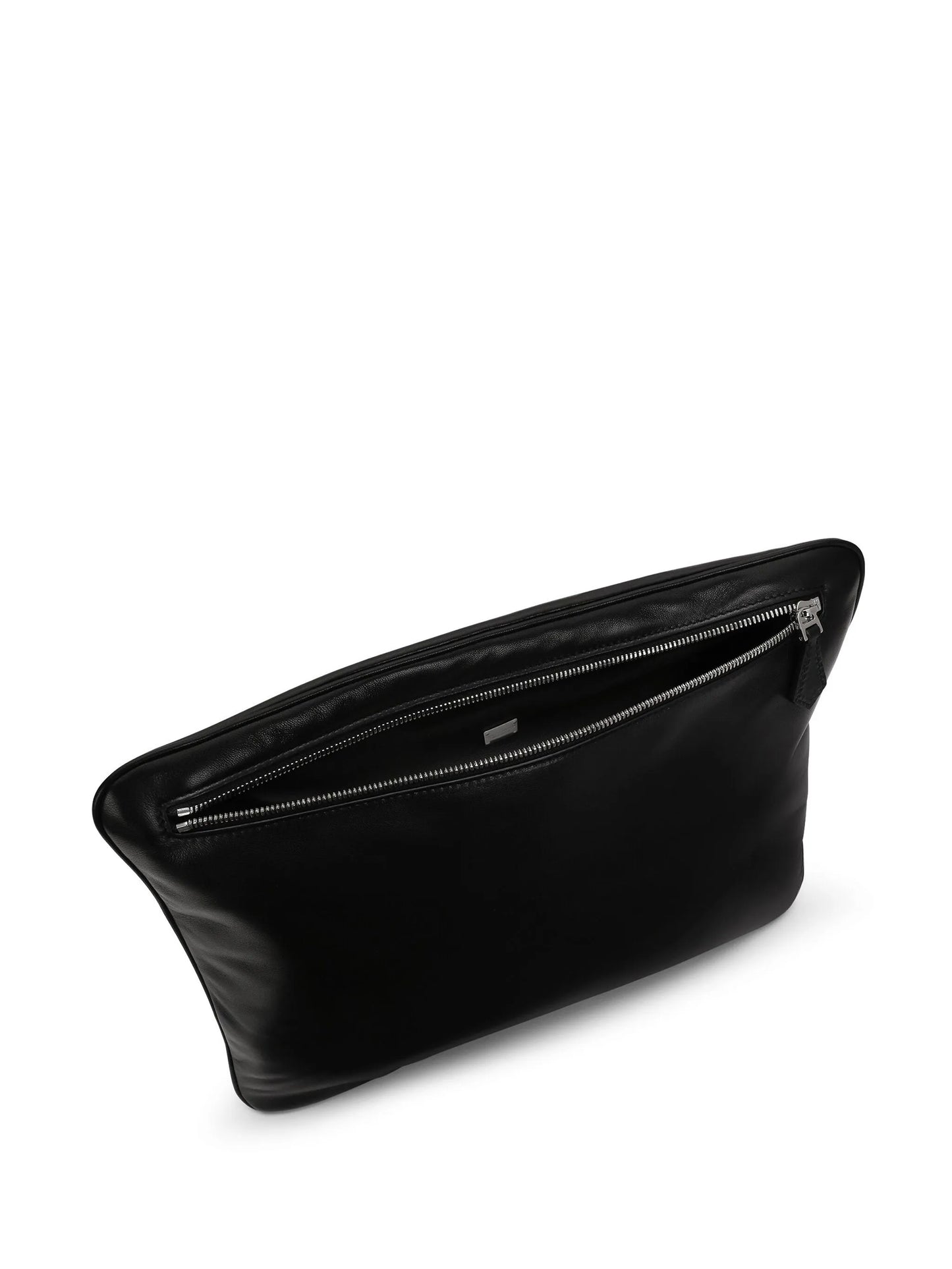 logo-print clutch bag