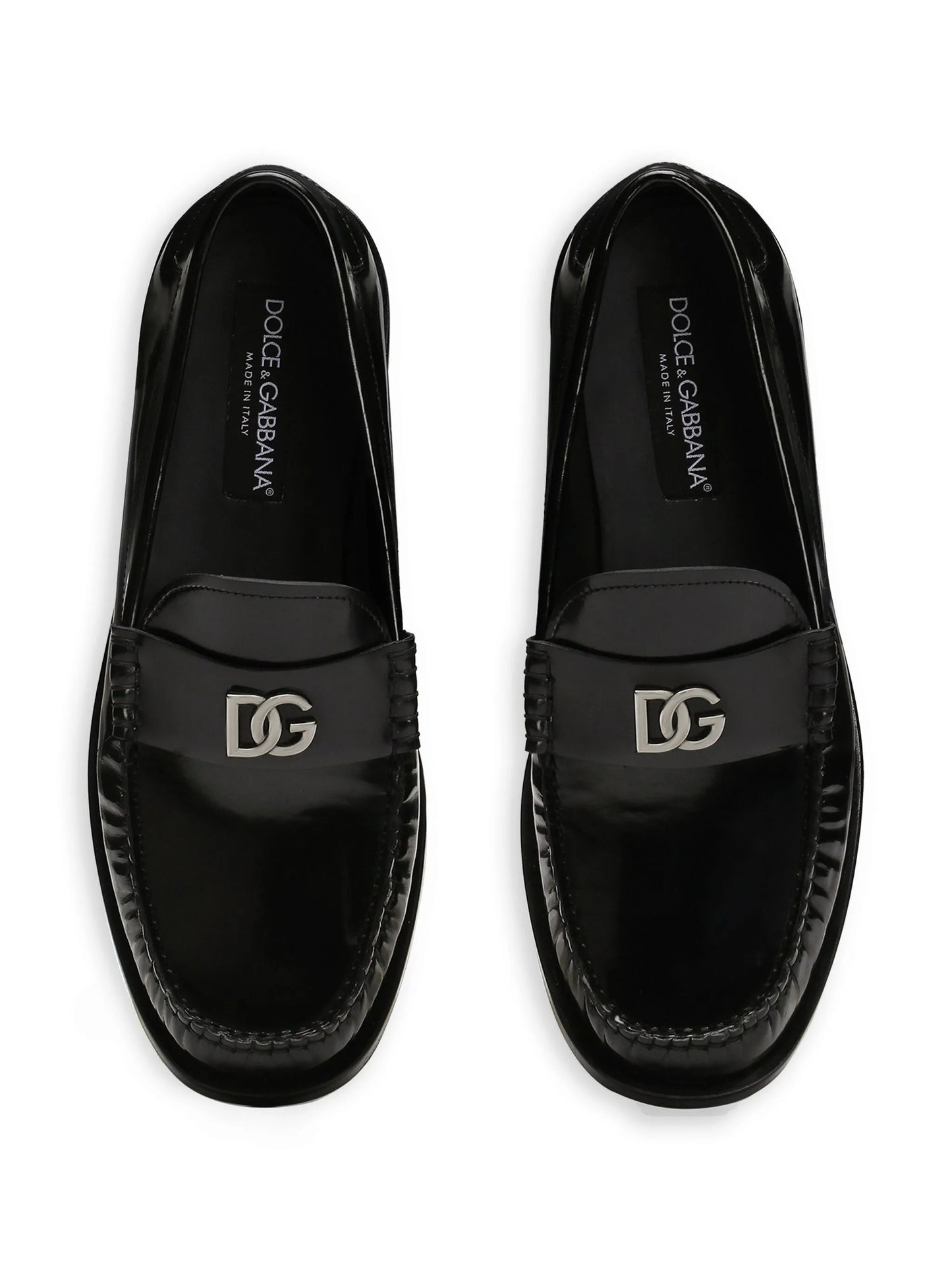 logo-plaque loafers