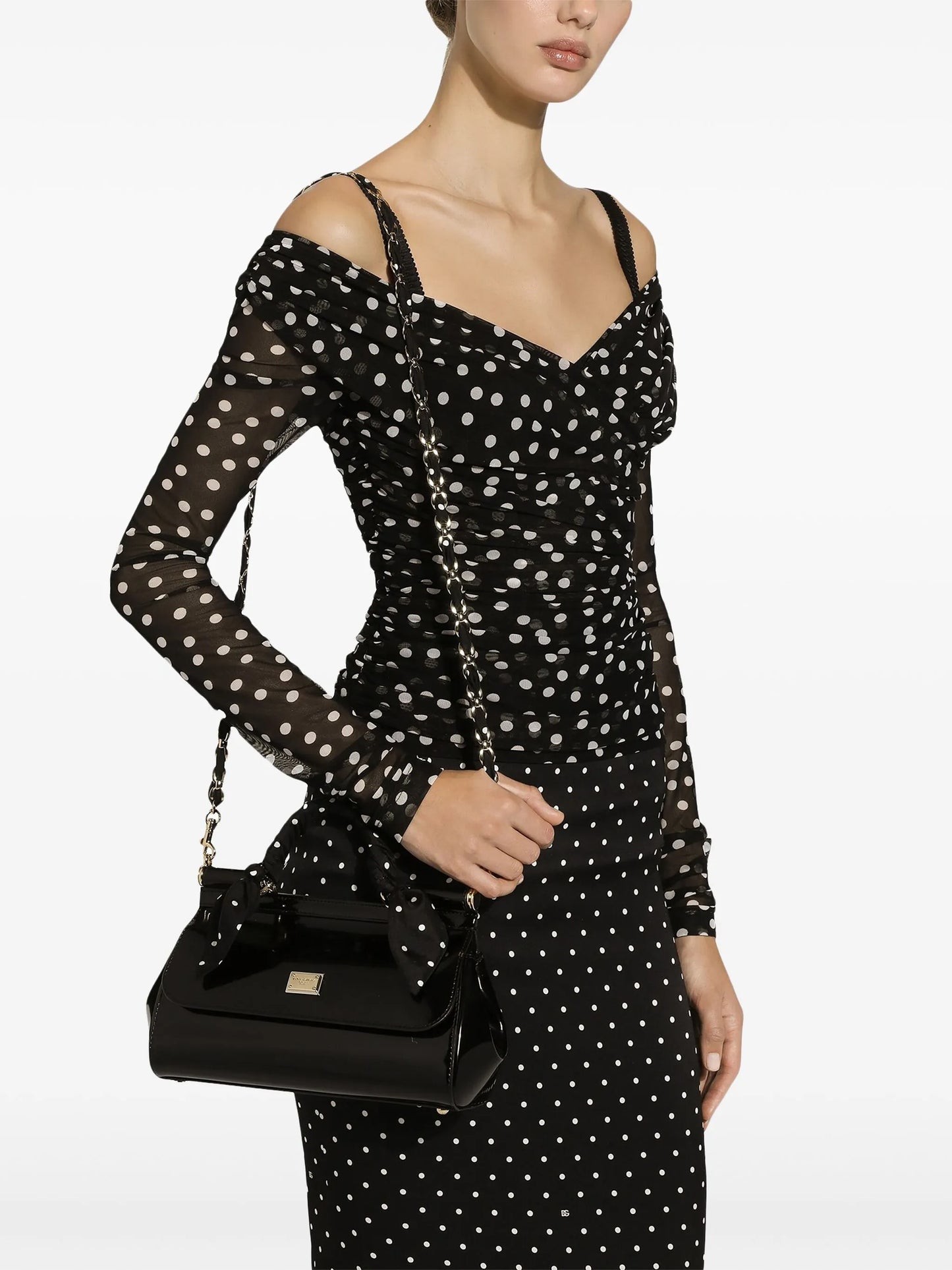 polka-dot tulle top