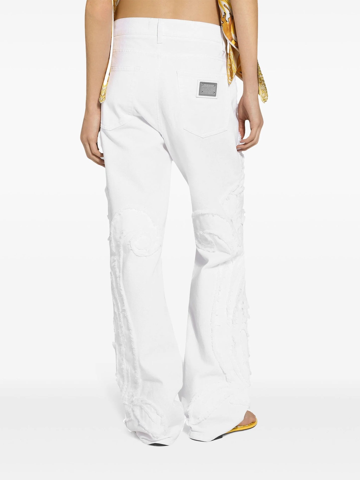 logo-patch boyfriend jeans