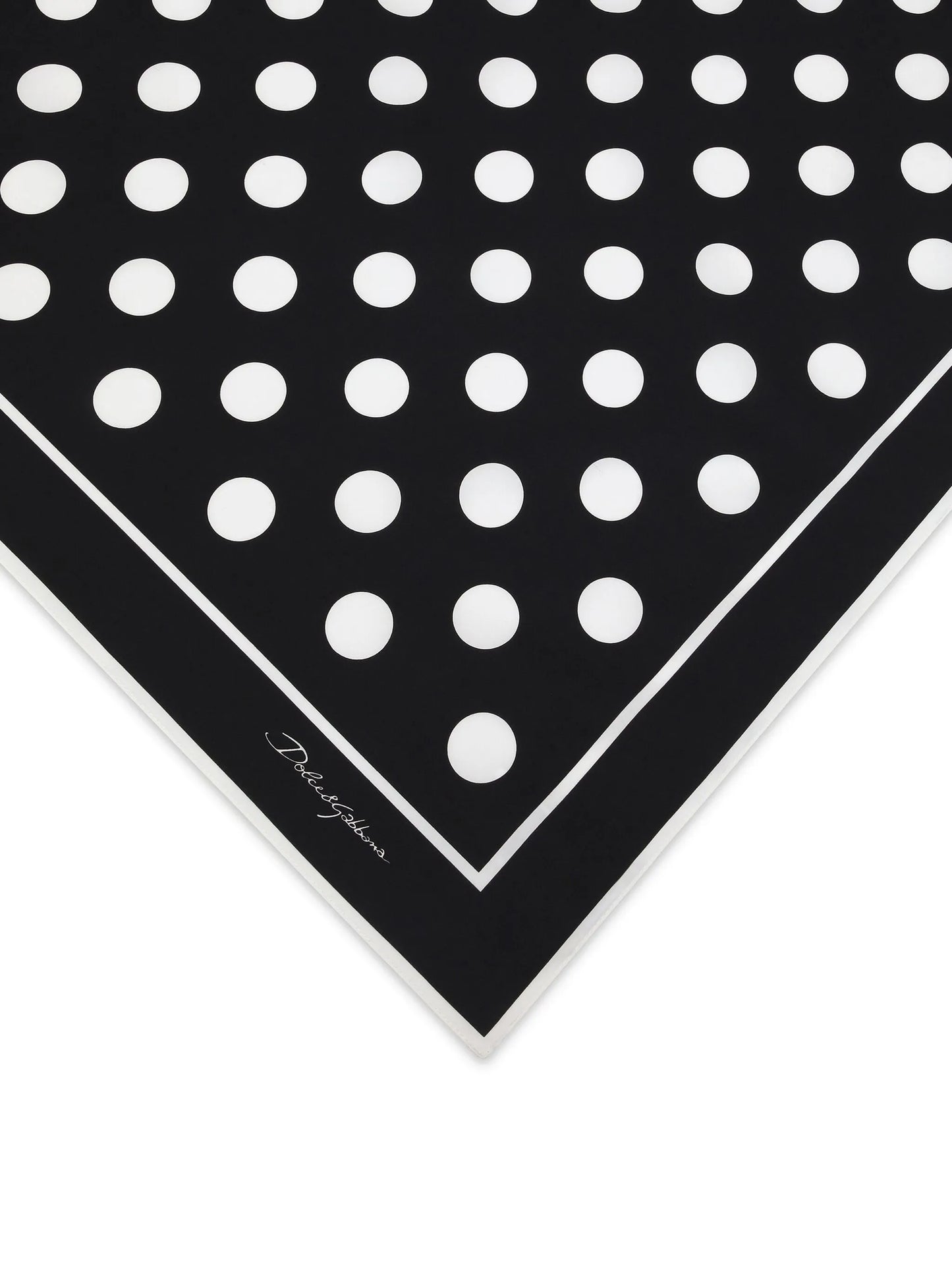 polka-dot cotton scarf