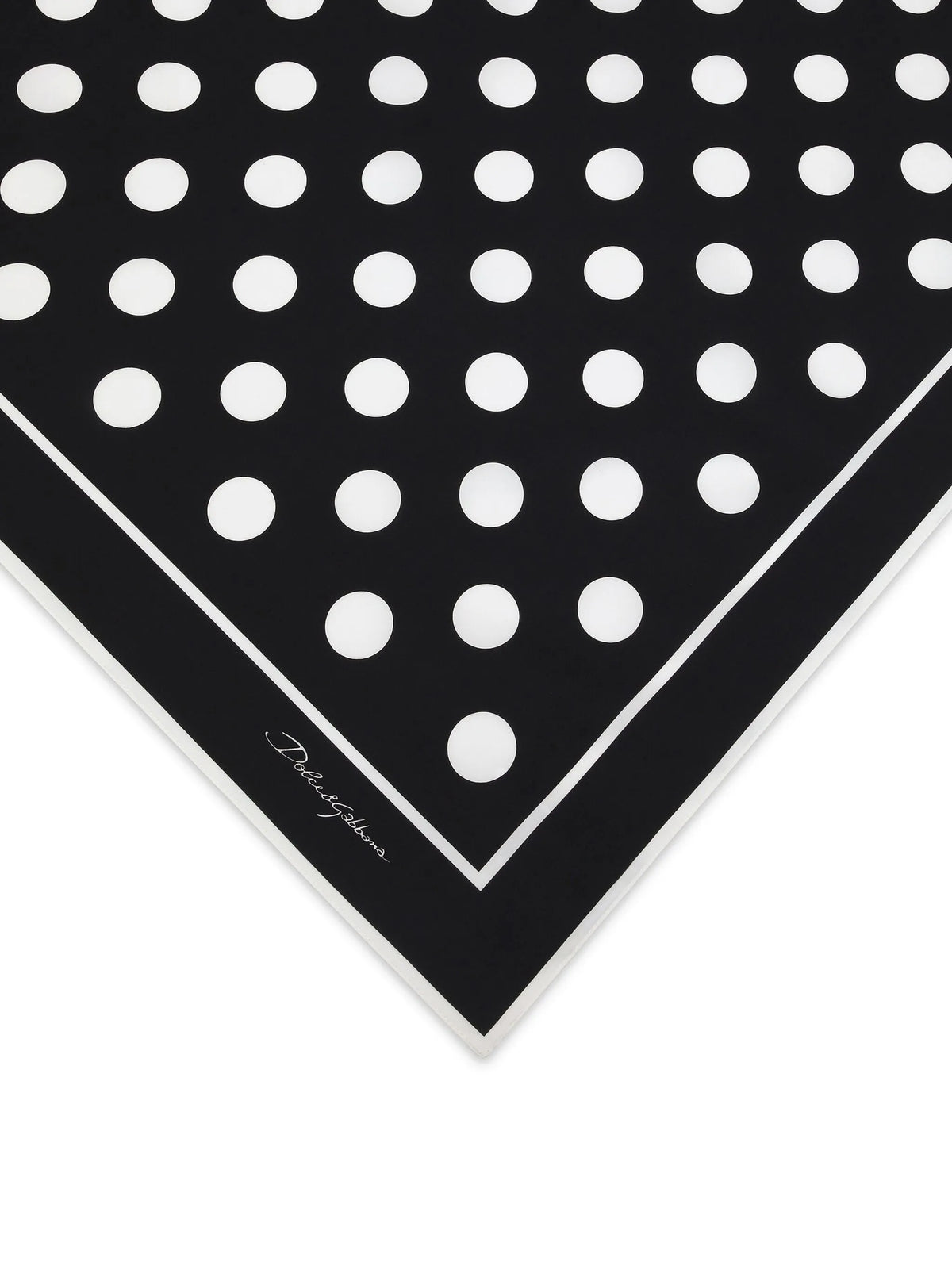 polka-dot cotton scarf