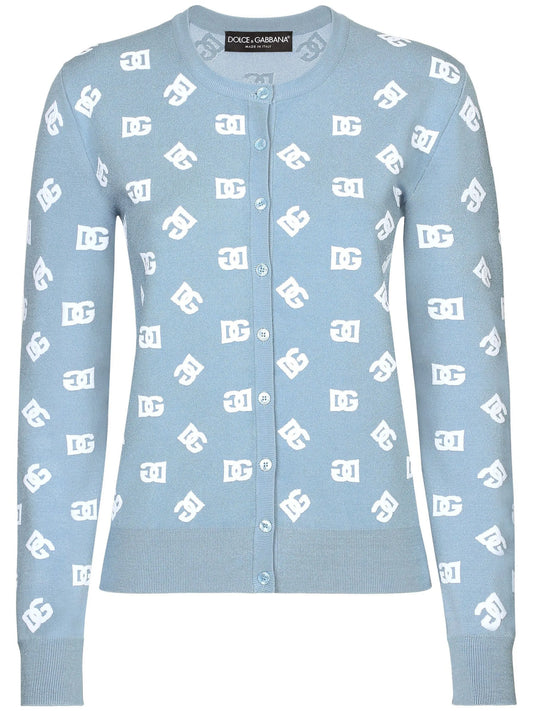 DNA logo print cardigan