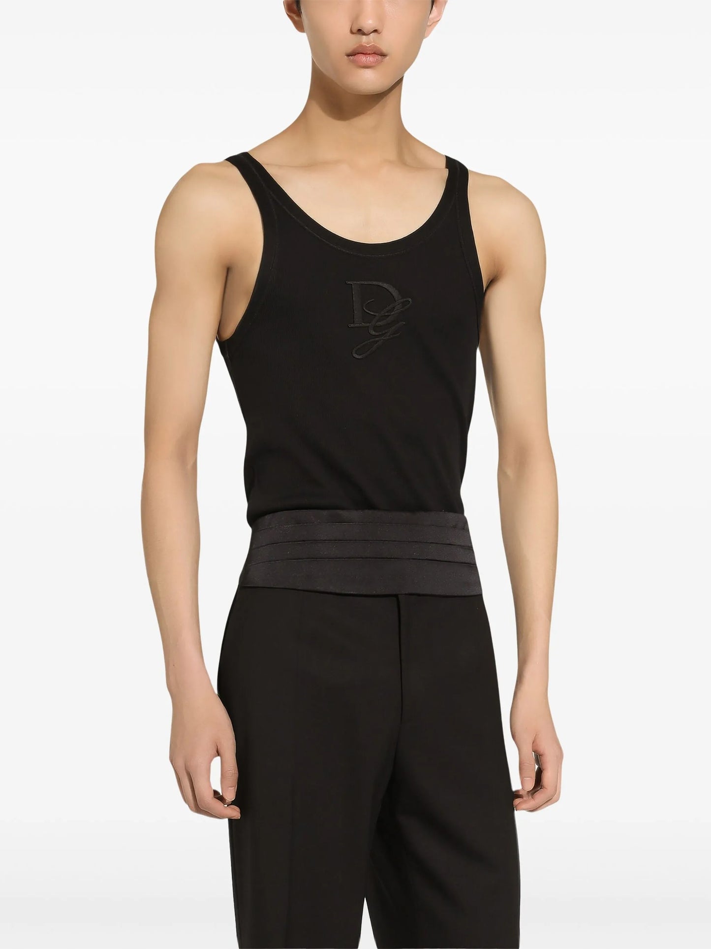cotton tank top with embroidery