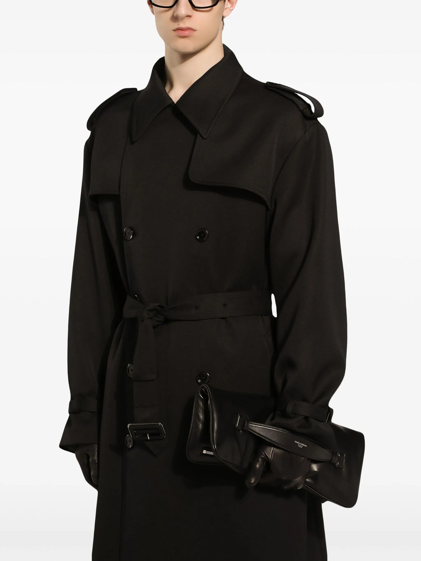 double-breasted trench coat